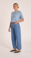 Lola Barrel Leg Jeans - Deep Blue
