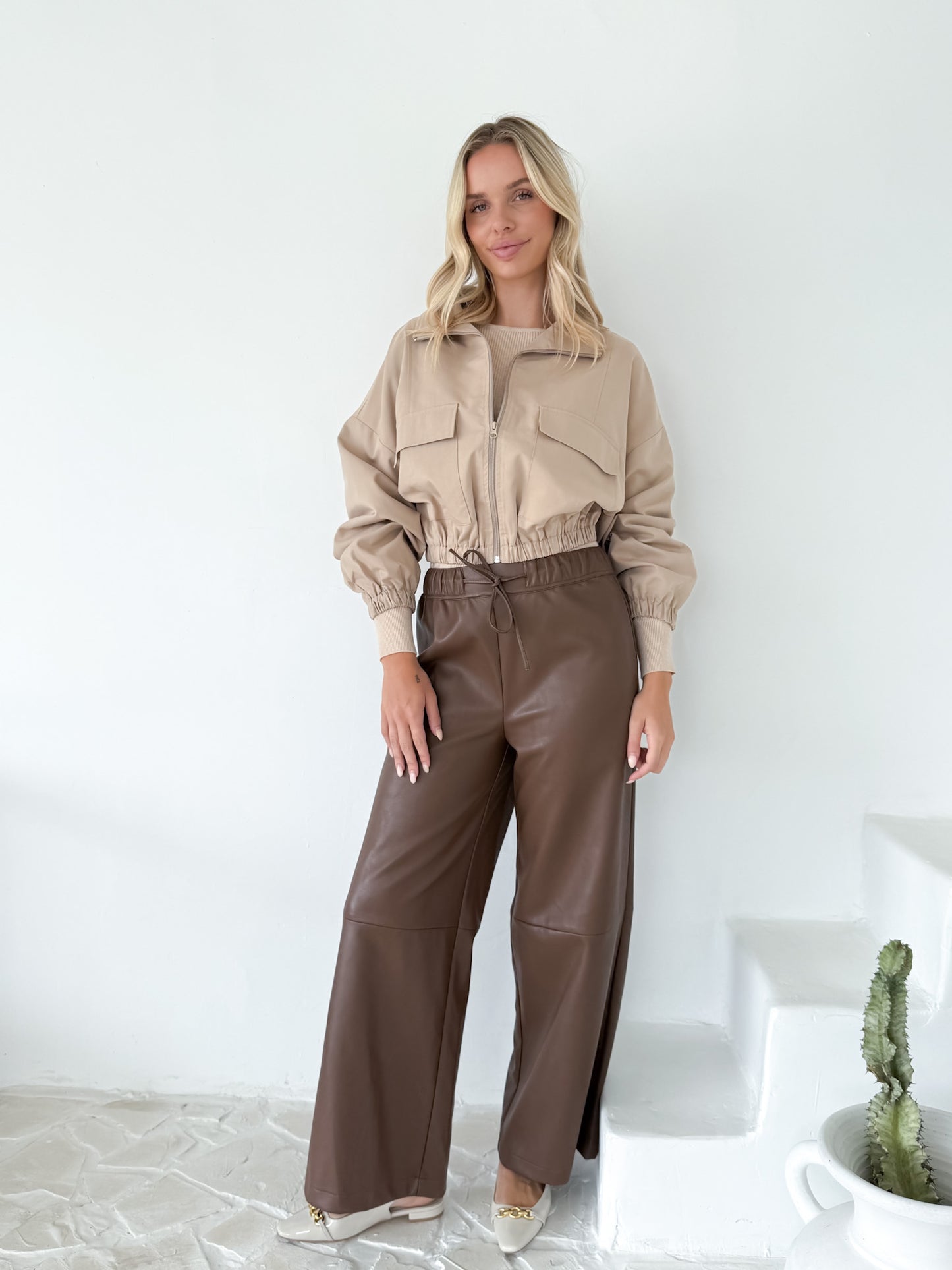 Mosey Bomber Jacket - Beige