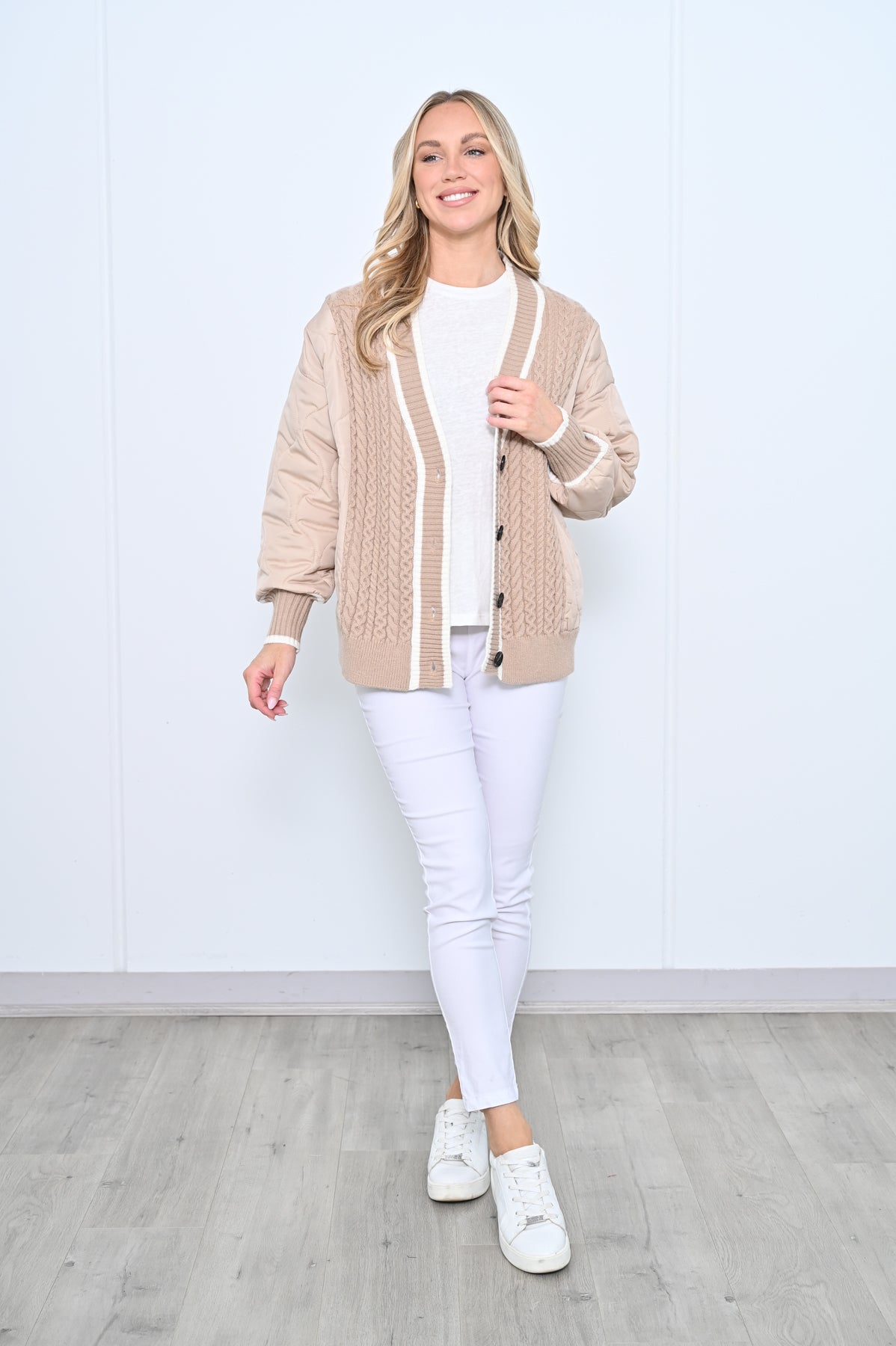 Vance Knit Jacket - Beige