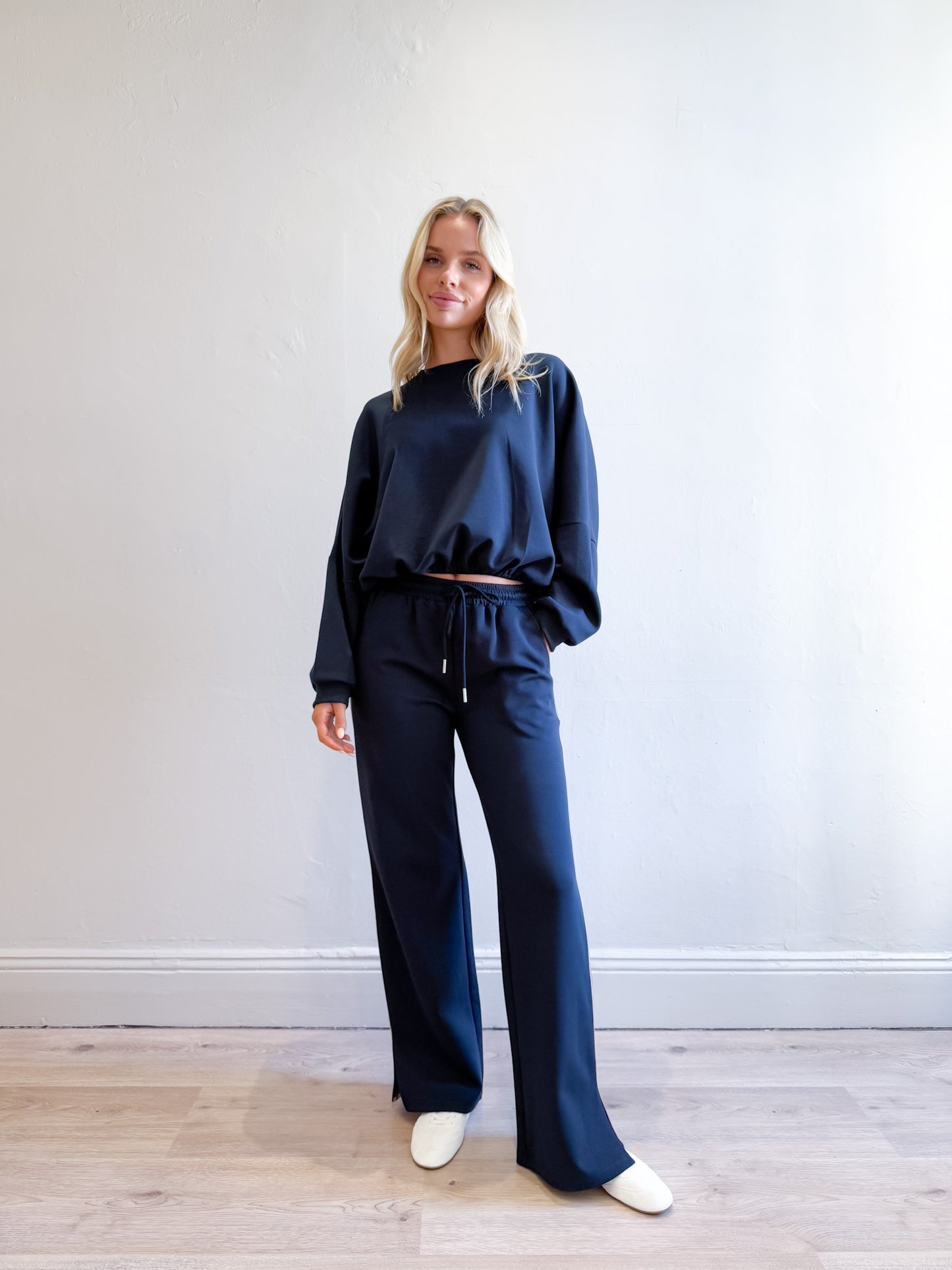 Niki Webbing Pant - Navy