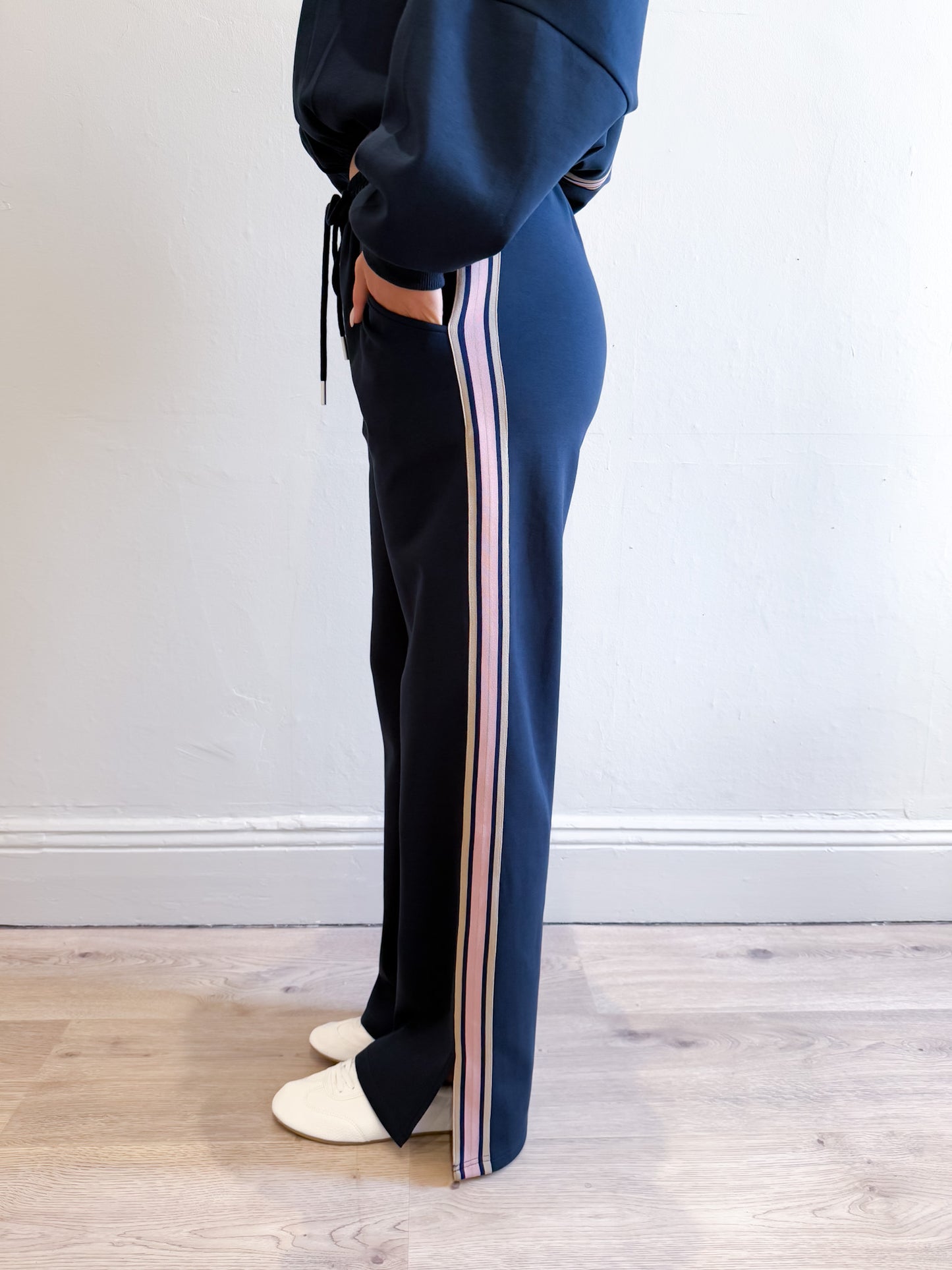 Niki Webbing Pant - Navy