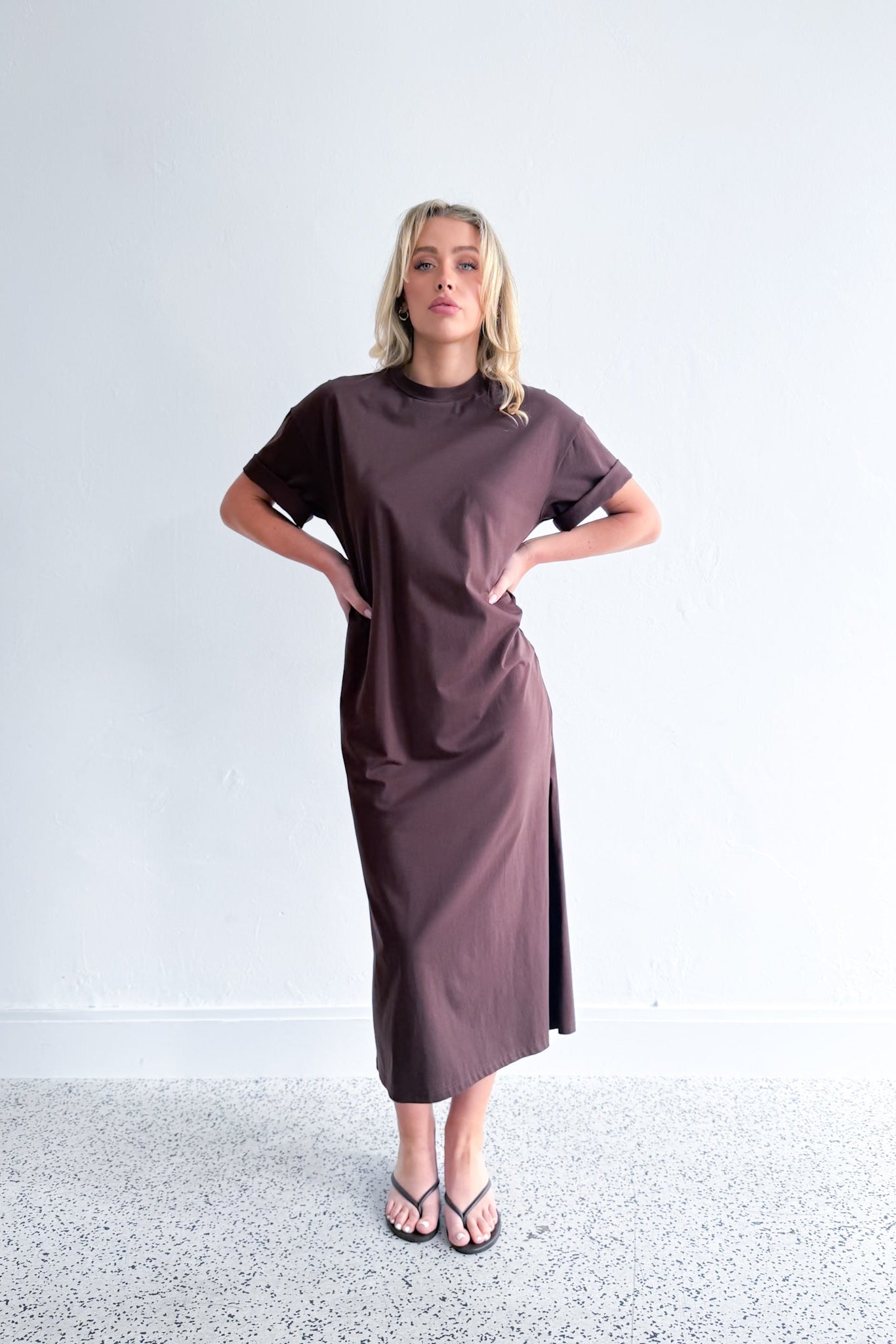 Stella T-shirt Dress - Chocolate