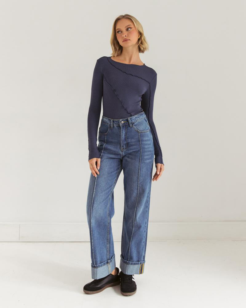 Sita Long Sleeve Tee - Blue