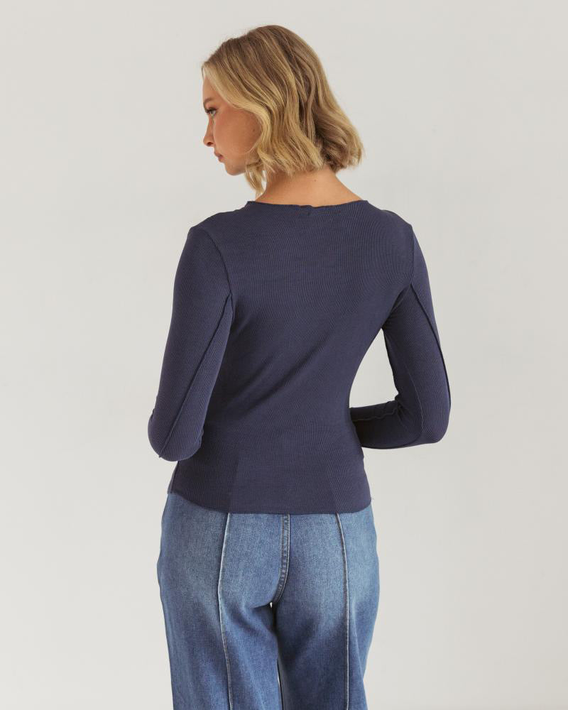 Sita Long Sleeve Tee - Blue