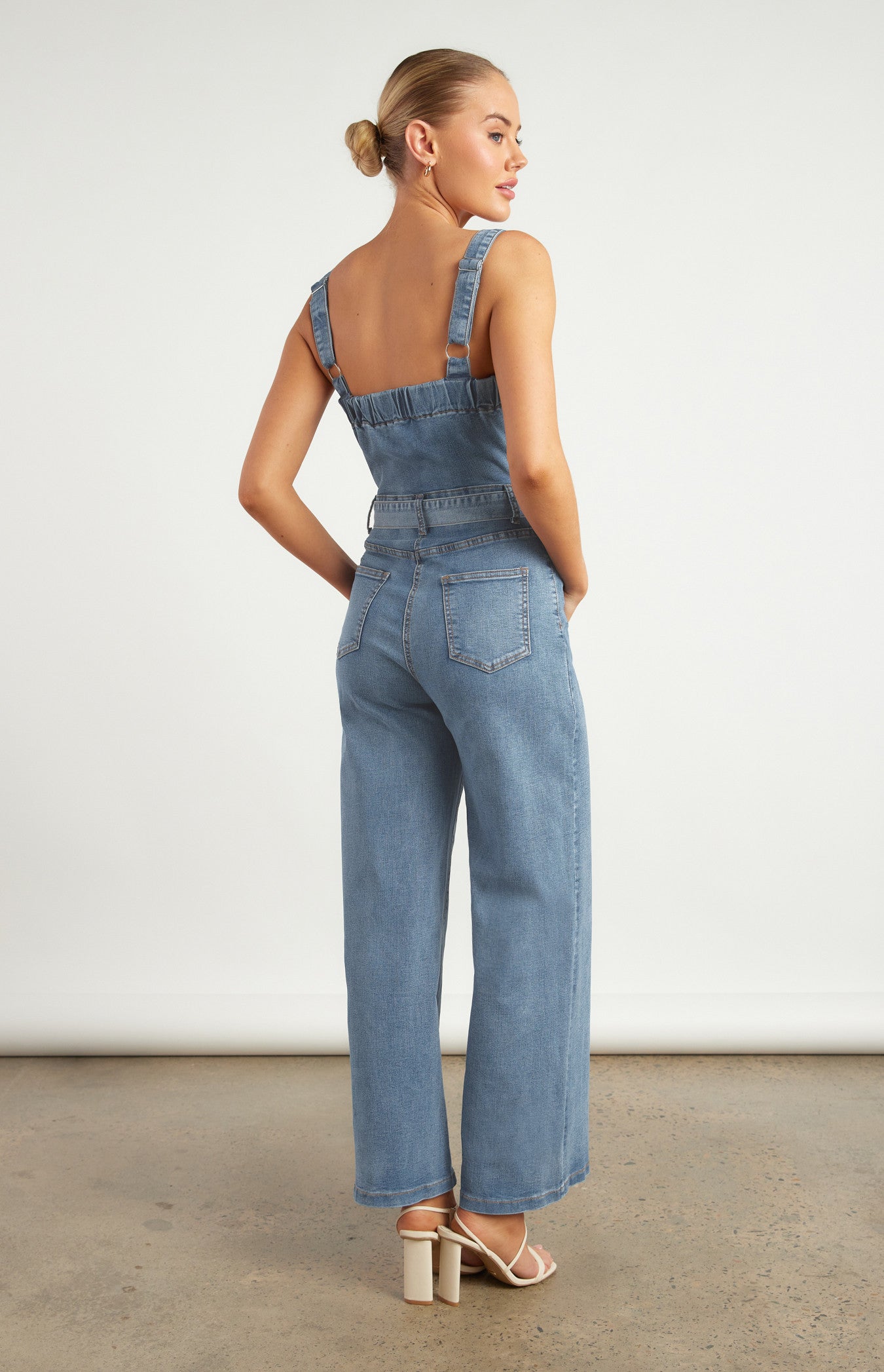 Charite Denim Jumpsuit - Mid Wash