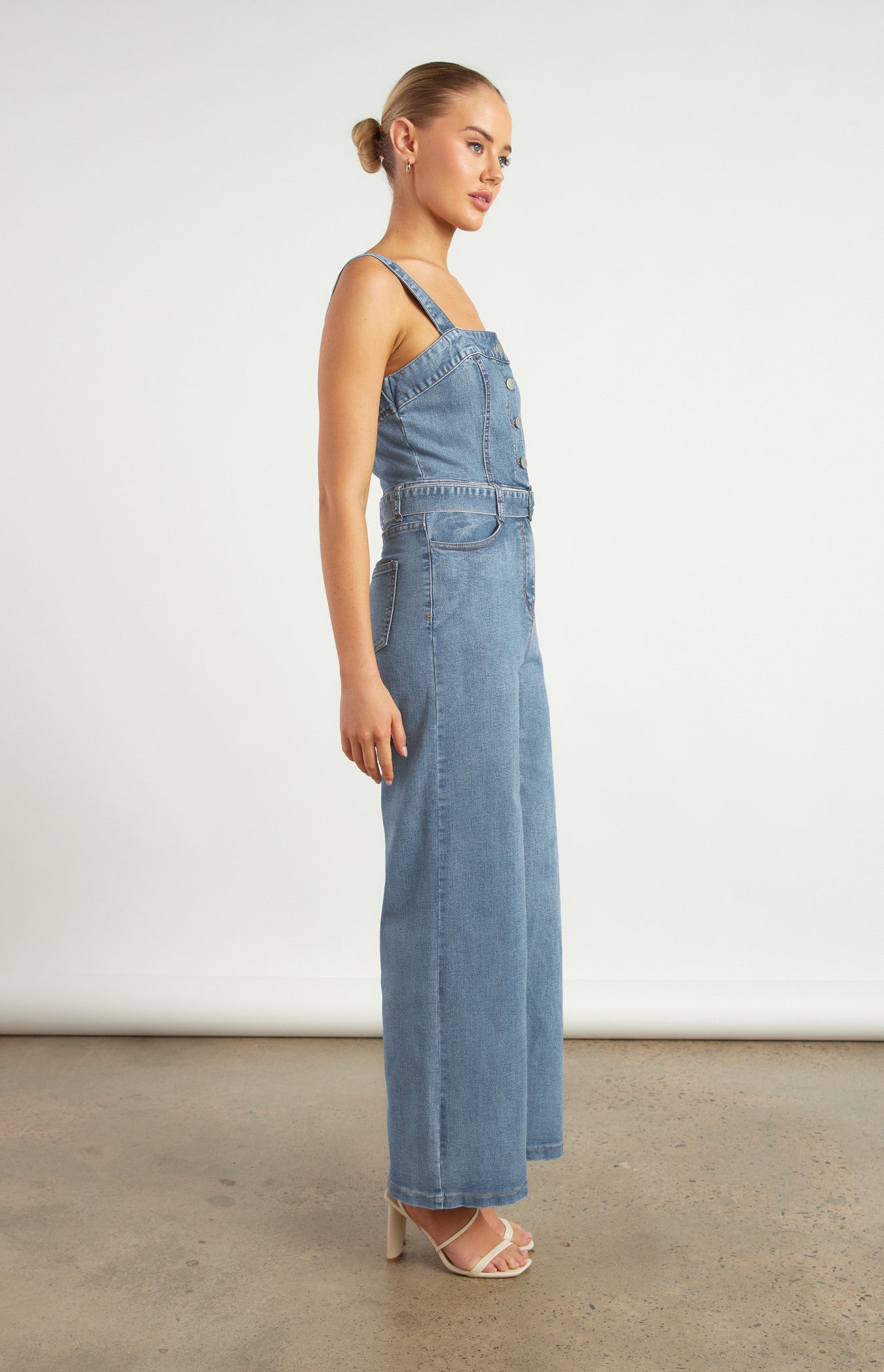 Charite Denim Jumpsuit - Mid Wash
