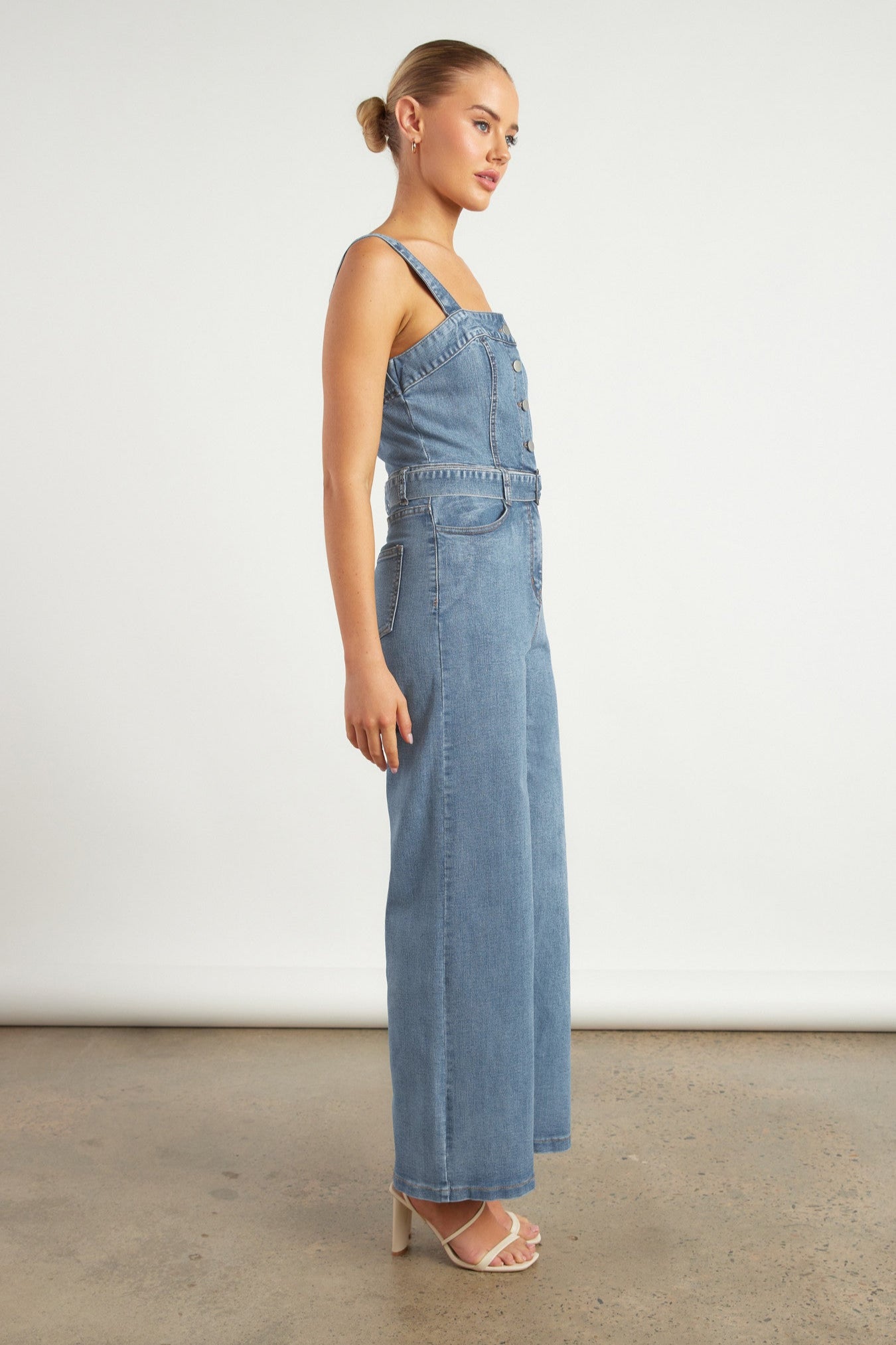 Charite Denim Jumpsuit - Mid Wash
