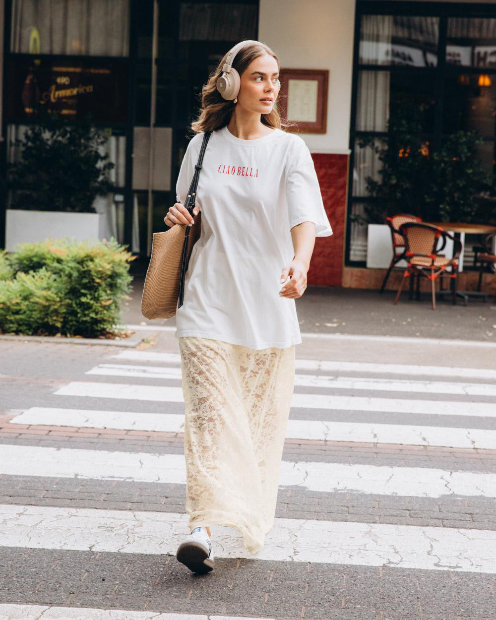 Frilly Lace Skirt - Cream