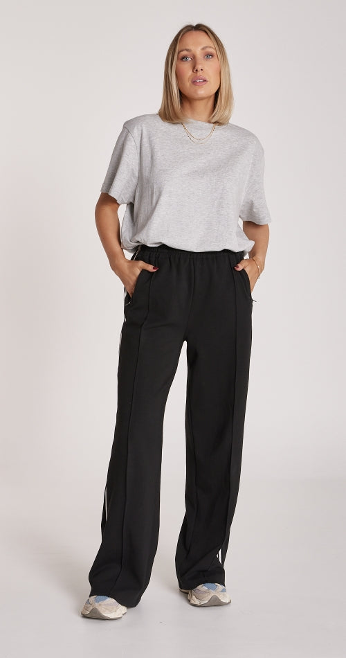 Noah Wide Leg Pants - Black Stripe