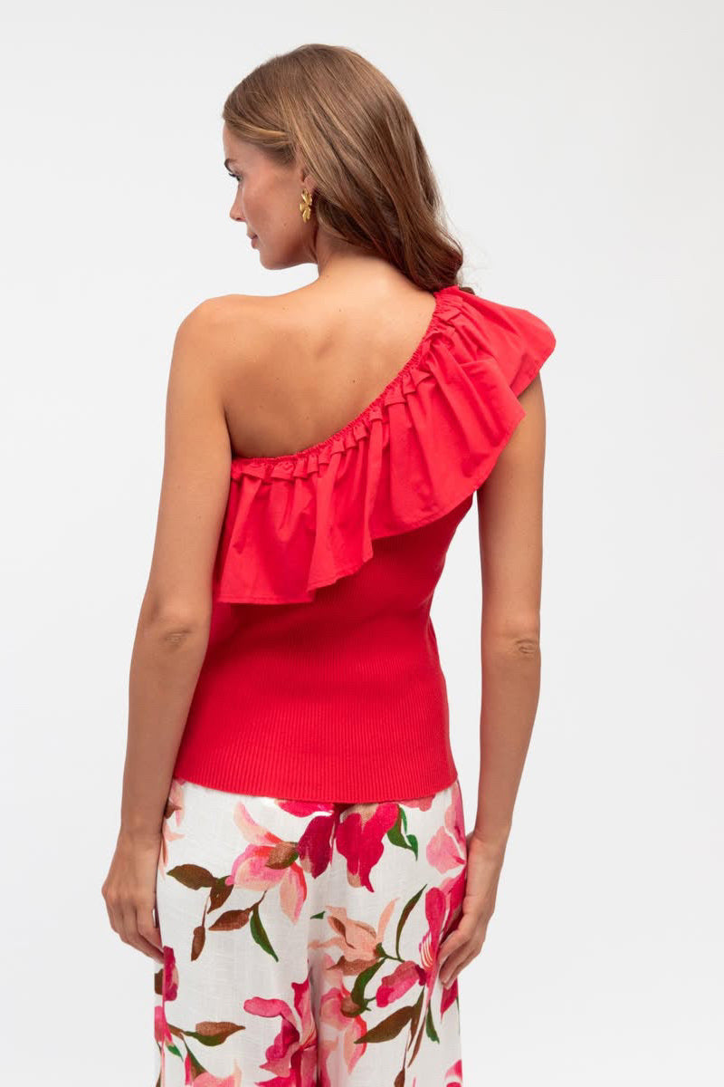 Emily Frill Top - Red