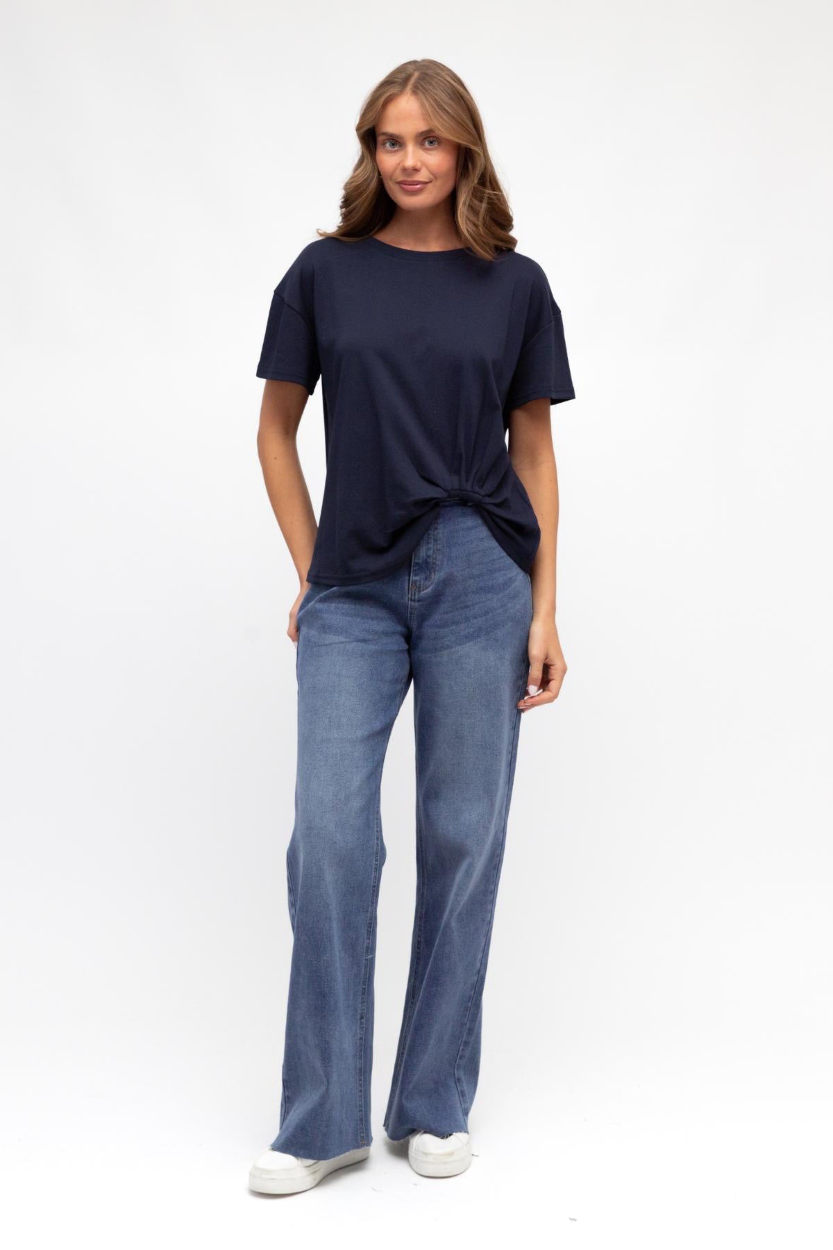 Cansas Easy Tuck Tee - Navy
