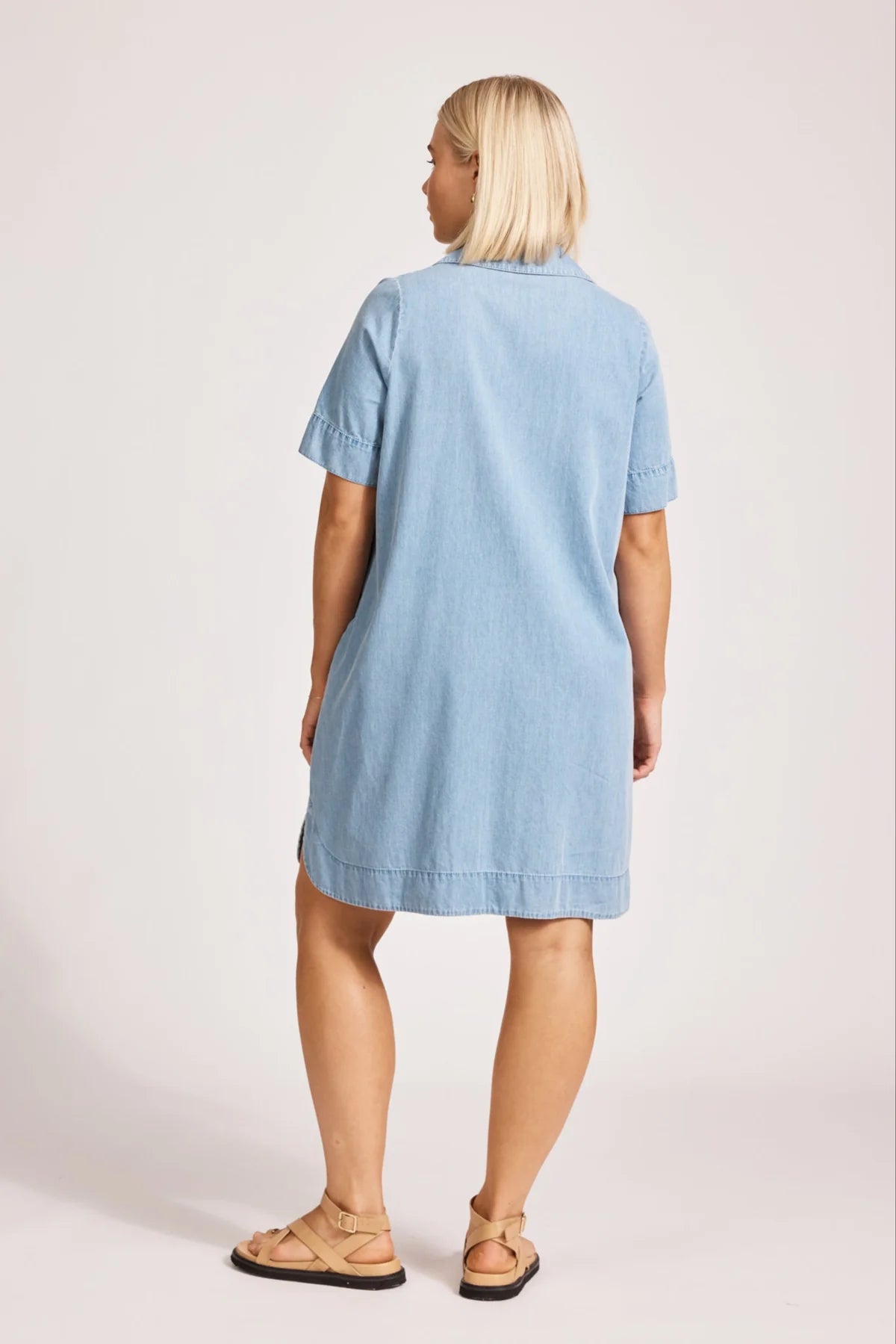 Melenia Denim Shirt Dress - Denim