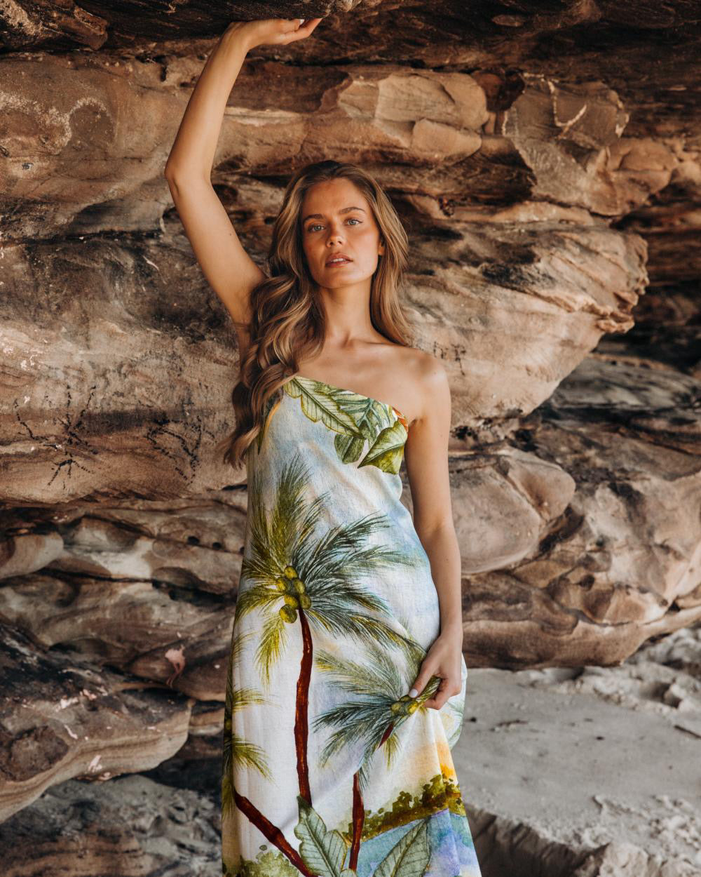Amira Maxi Dress - Palm Print