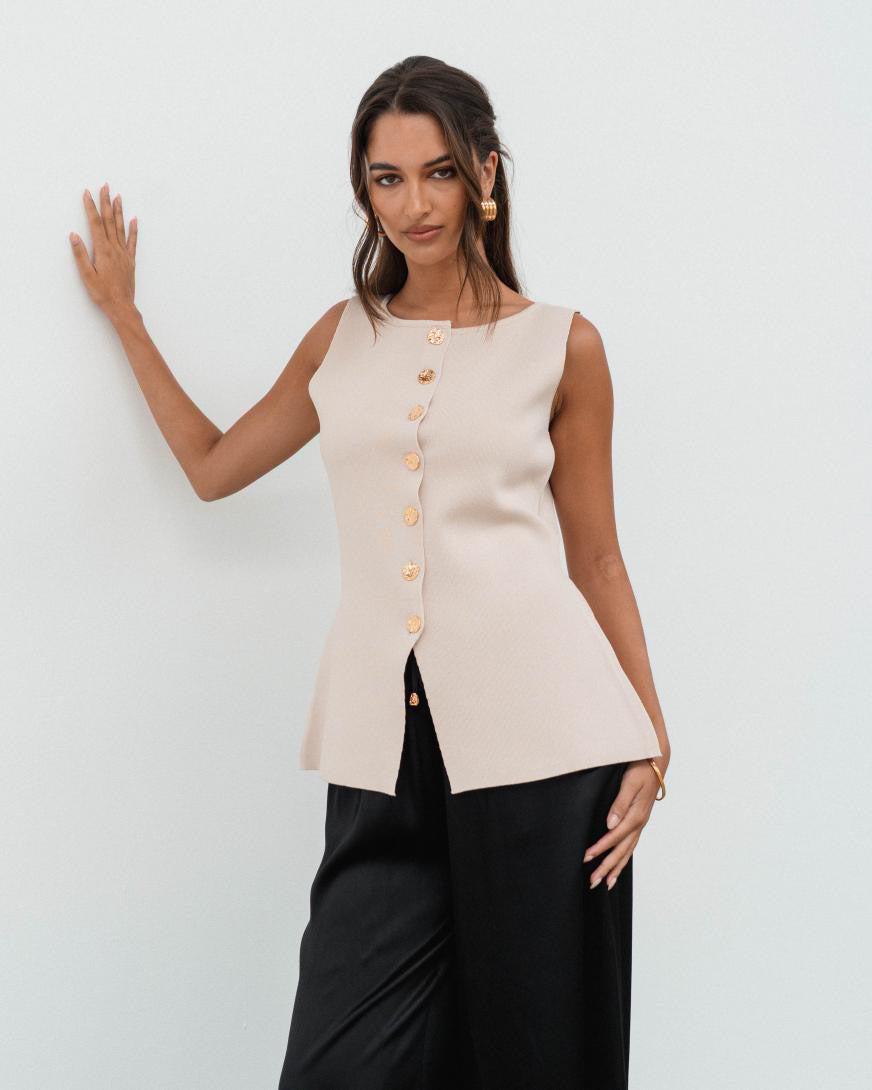 Langley Vest - Cream