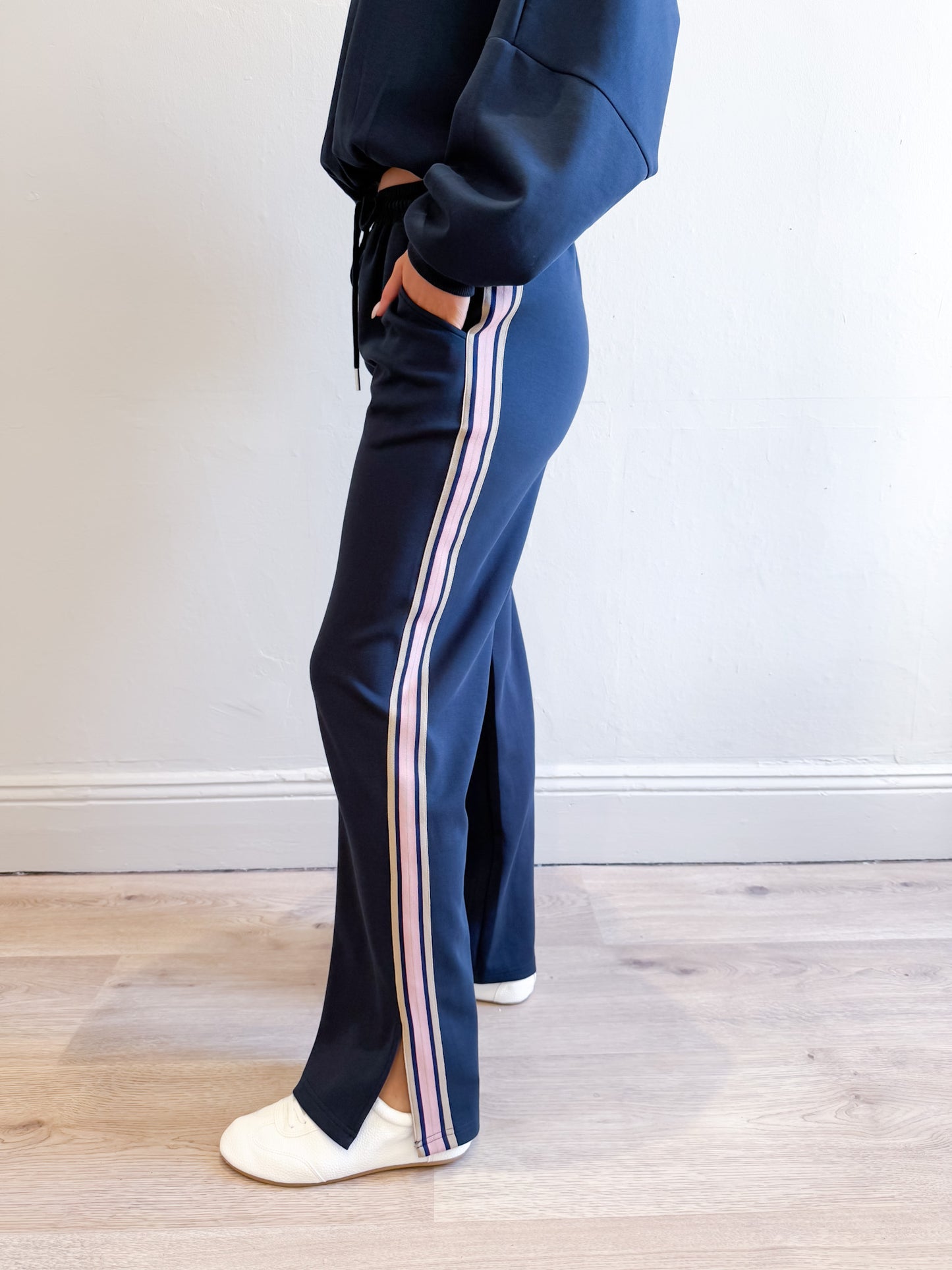Niki Webbing Pant - Navy