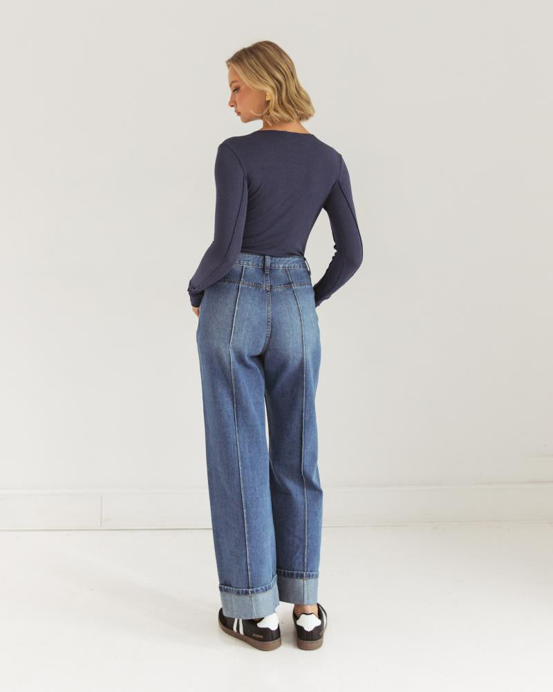 Sita Long Sleeve Tee - Blue