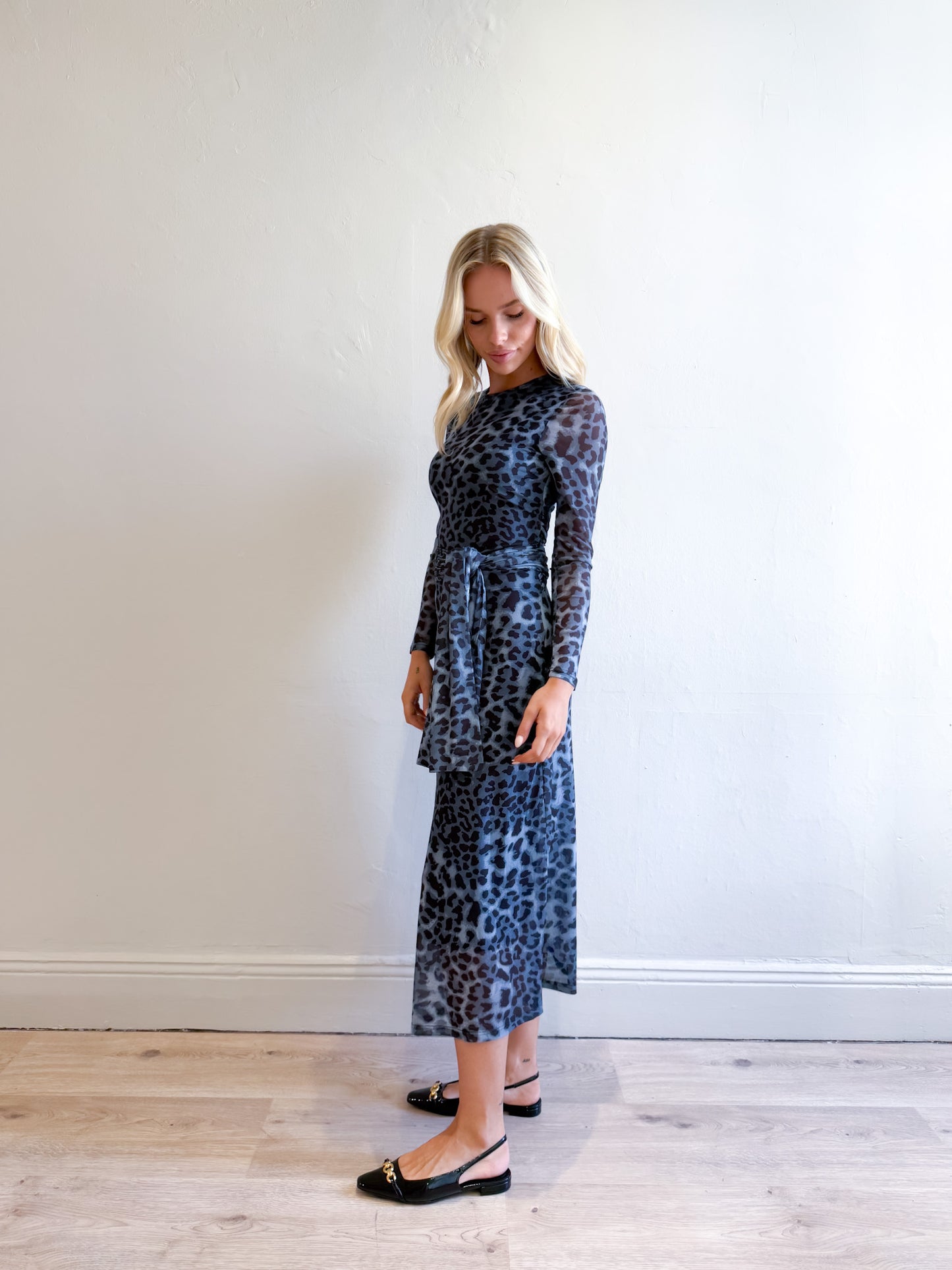 Cruz Leopard Dress - Blue