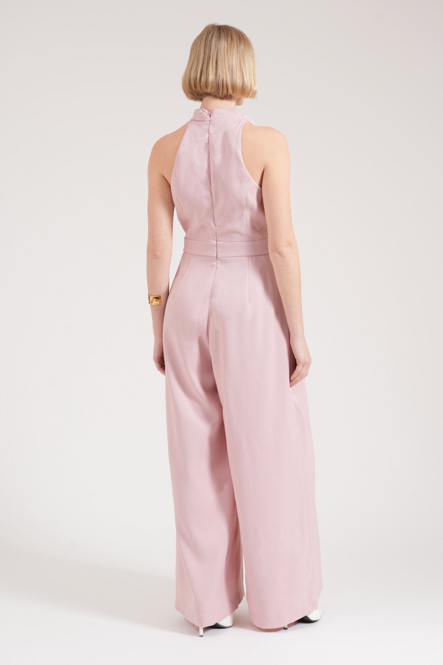 Marcella Halter Neck Jumpsuit - Baby Pink