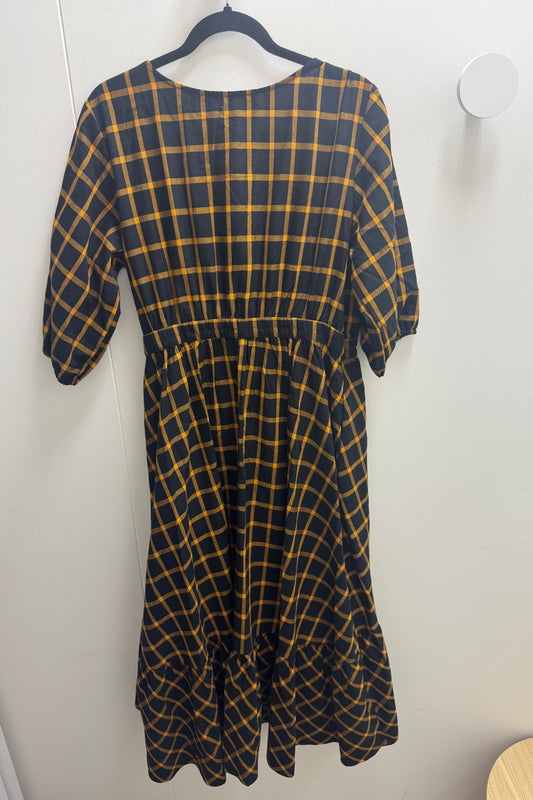 Kholo Black Check Dress