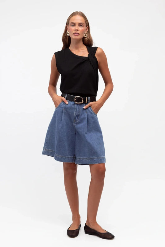 Rebecca Twist Top - Black