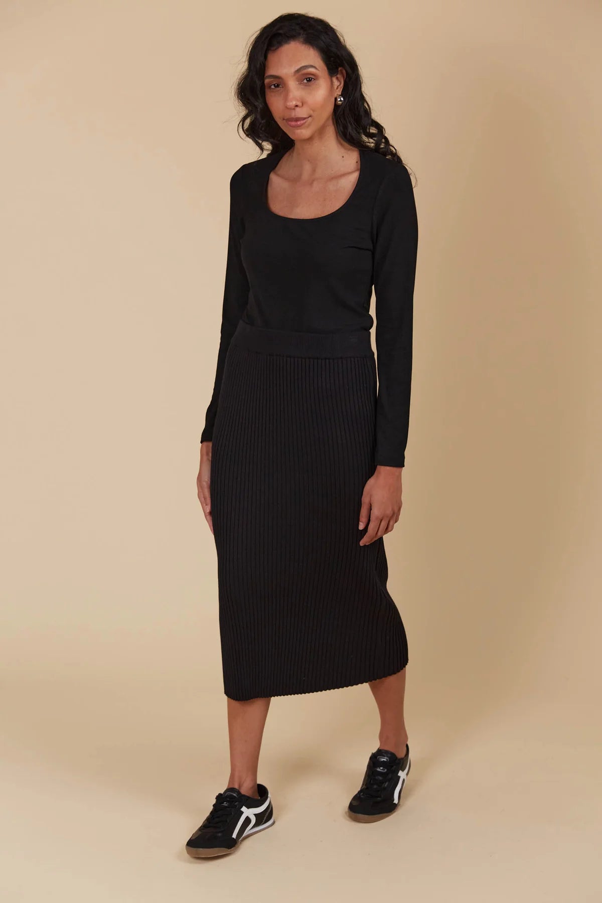 Juno Knit Skirt - Onyx