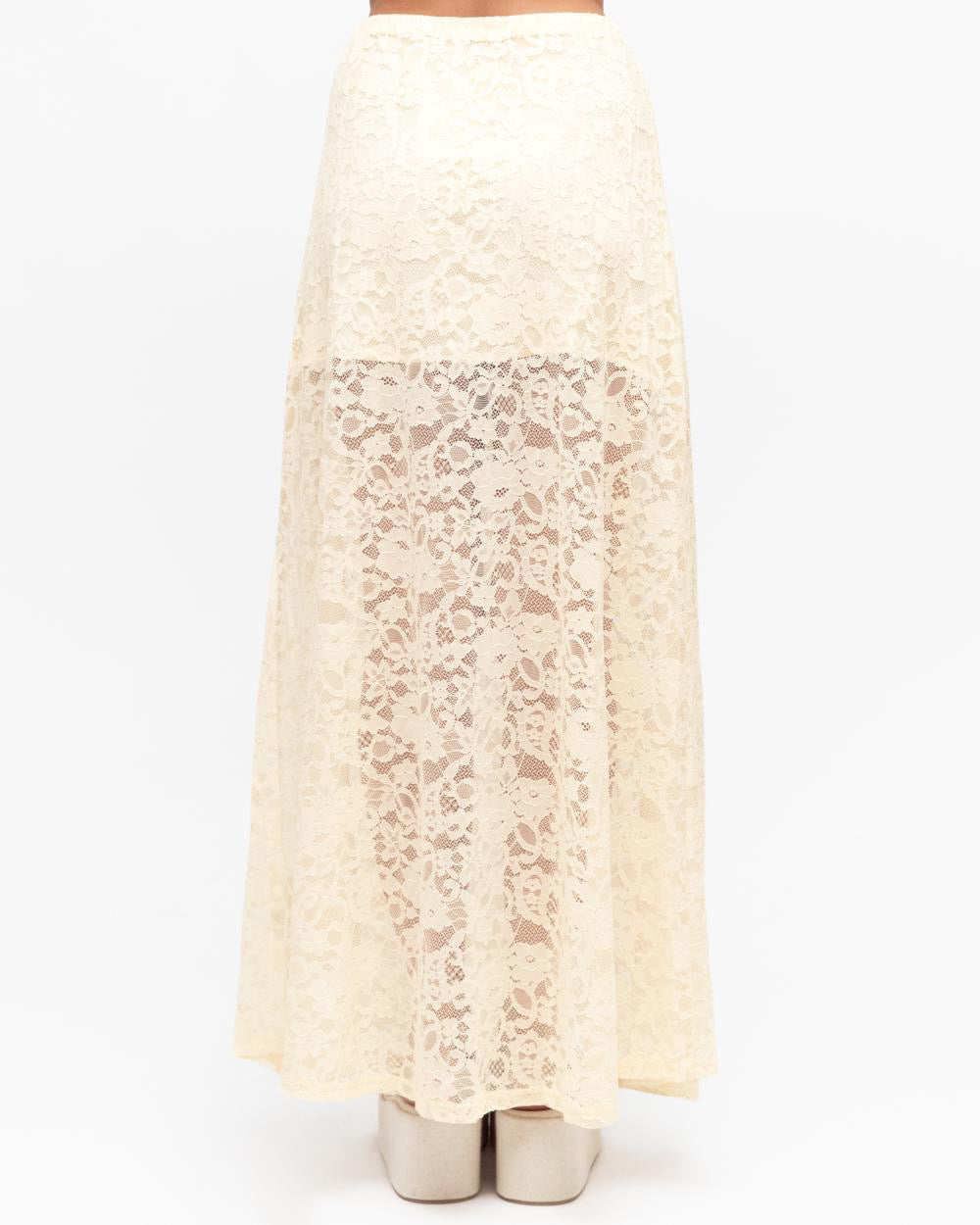 Frilly Lace Skirt - Cream