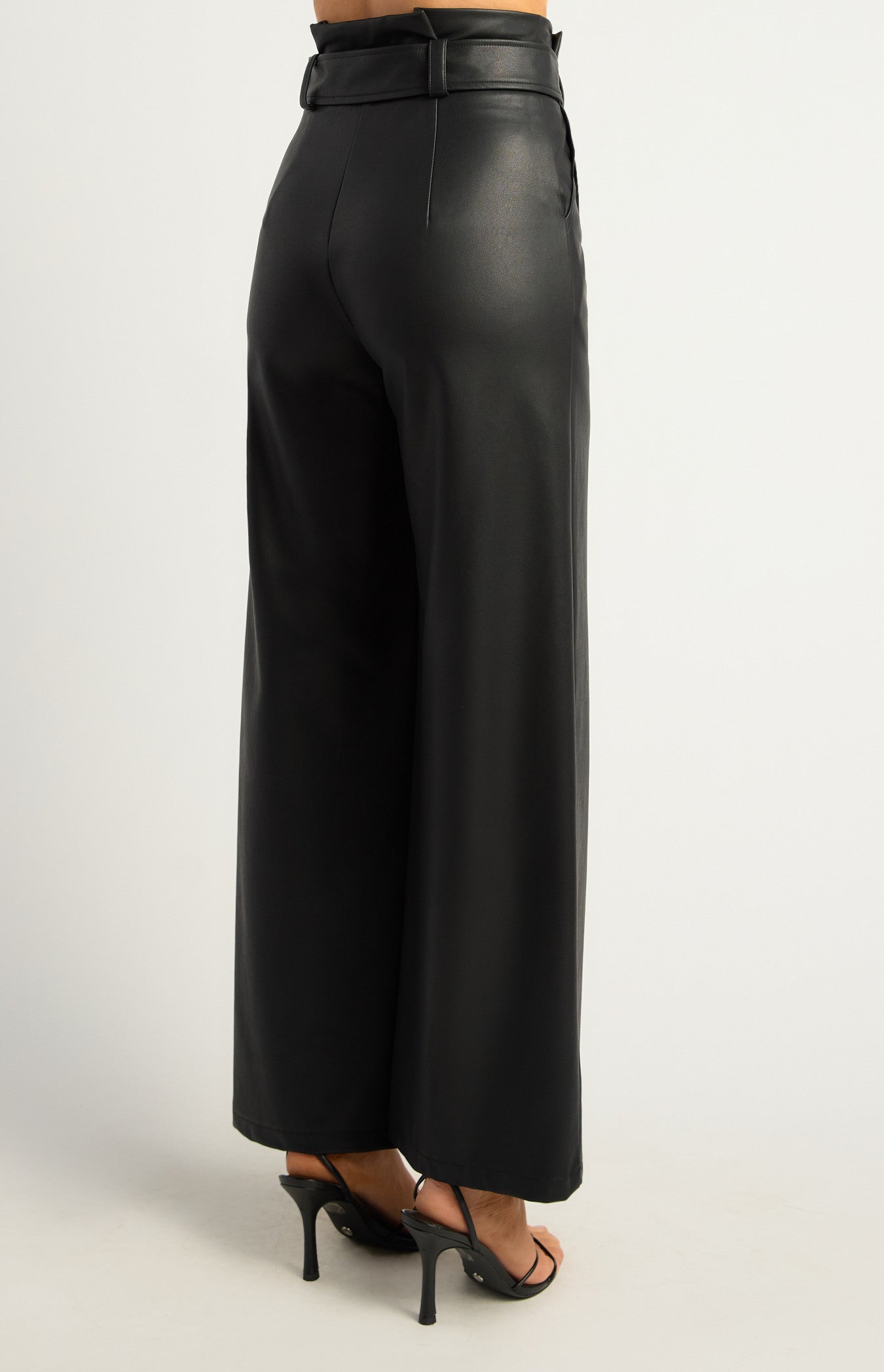 Victoria Pleather Paper Bag Pant - Pant