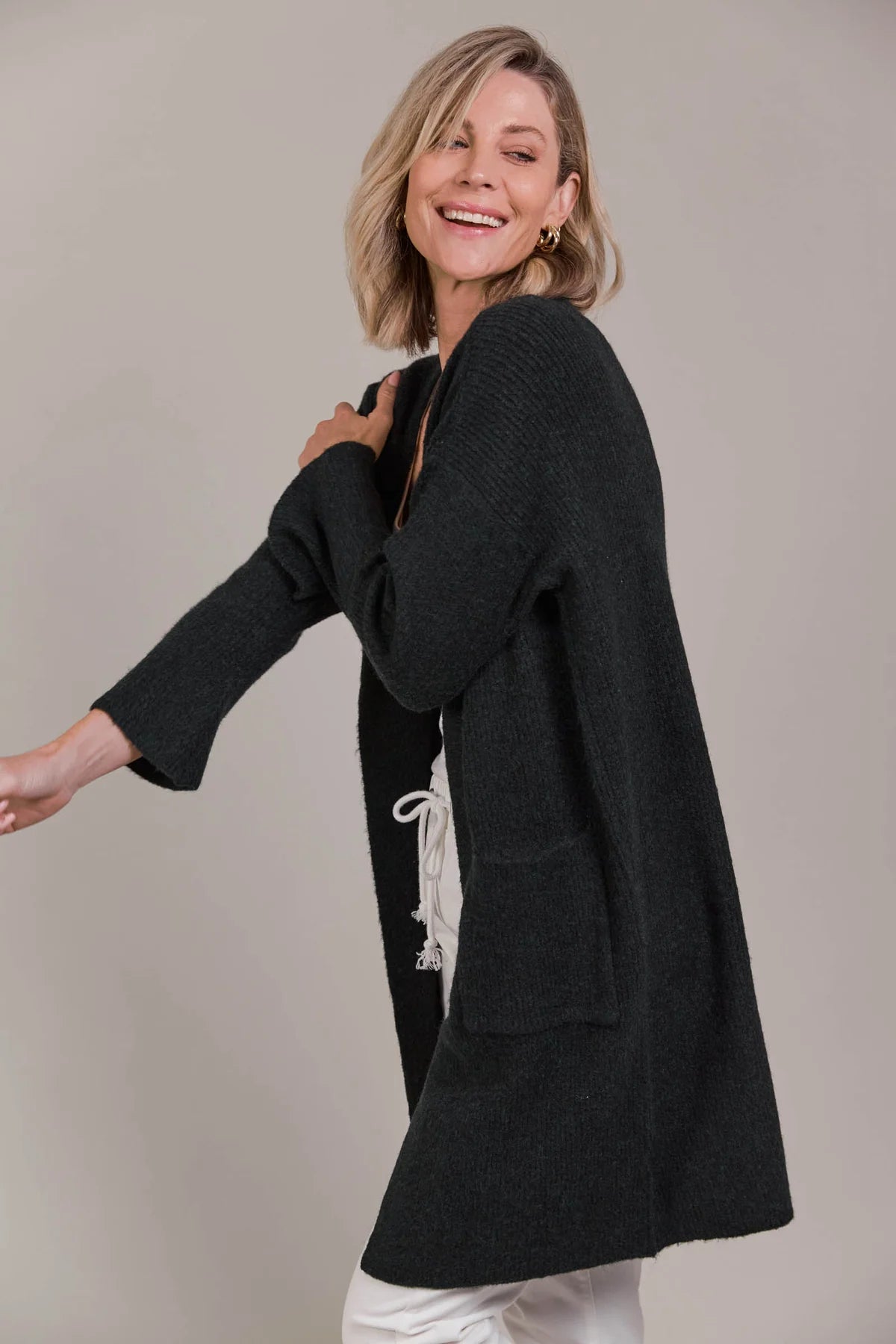Merano Oversized Cardigan - Char
