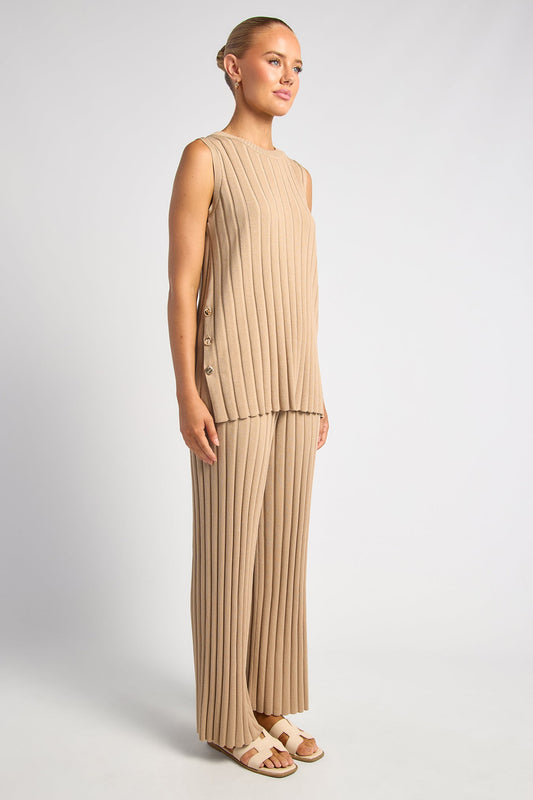 Lorry Knit Pants - Latte