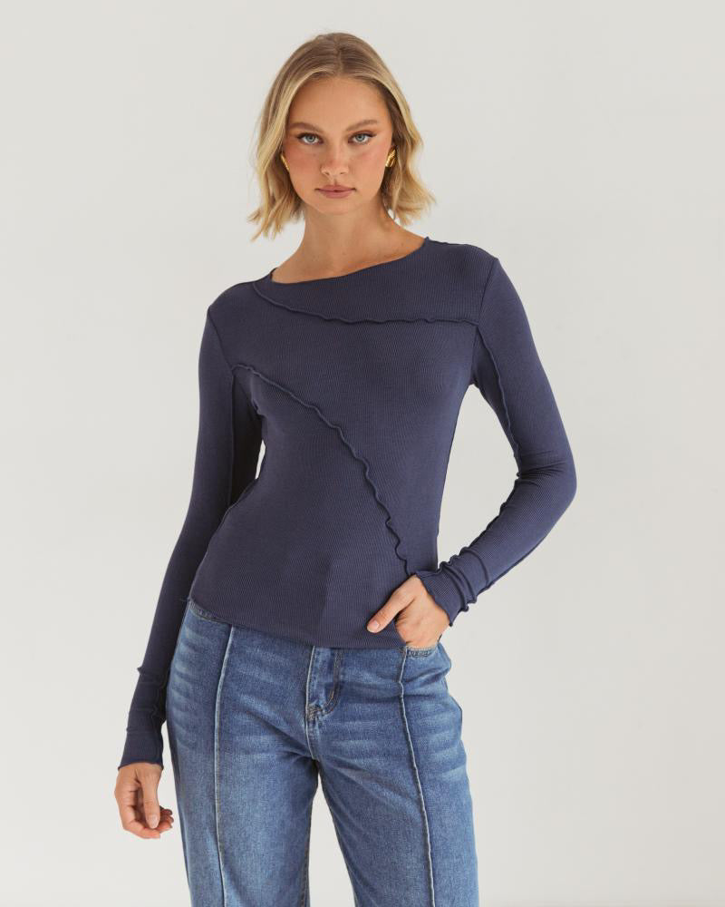 Sita Long Sleeve Tee - Blue