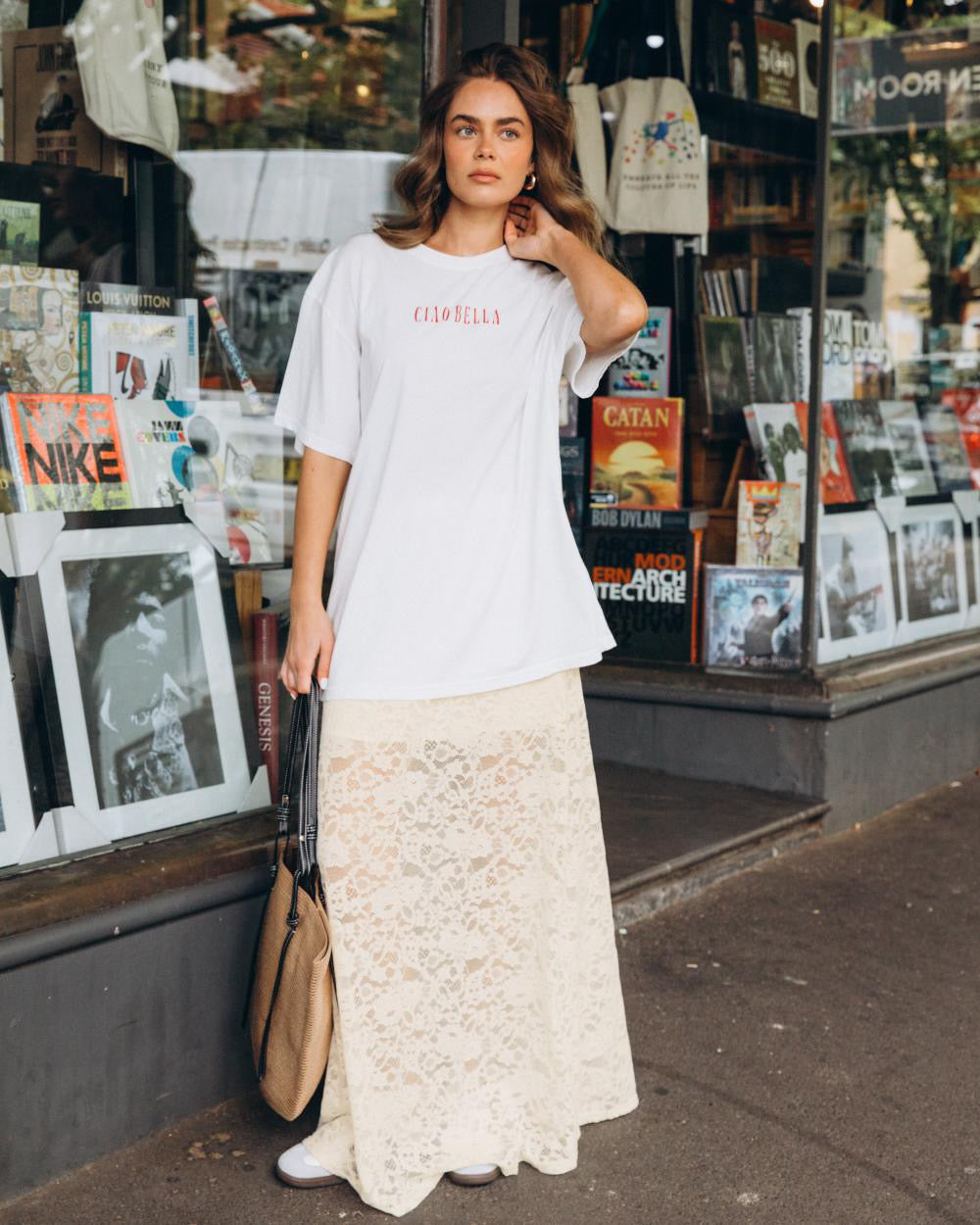 Frilly Lace Skirt - Cream