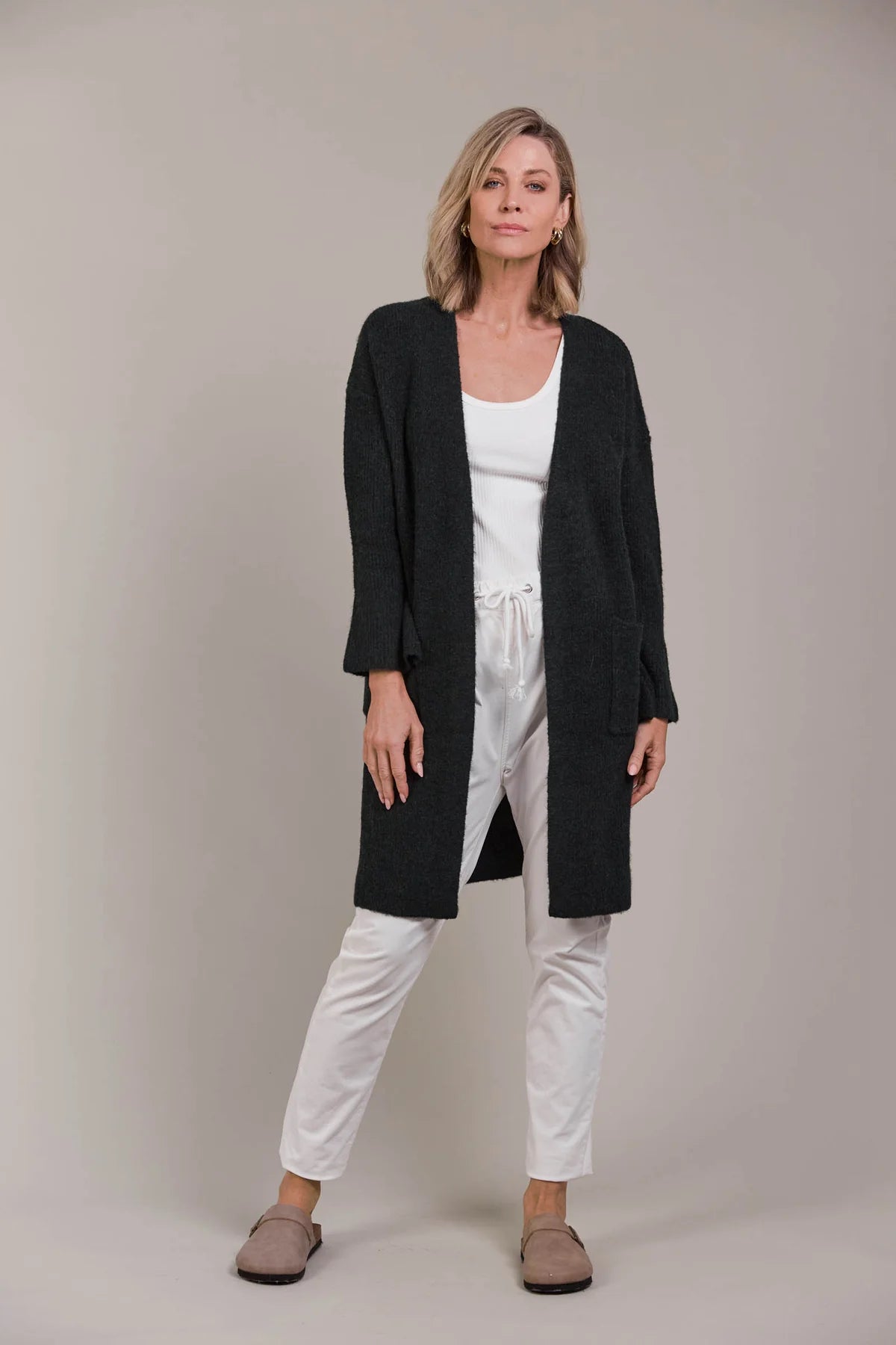 Merano Oversized Cardigan - Char