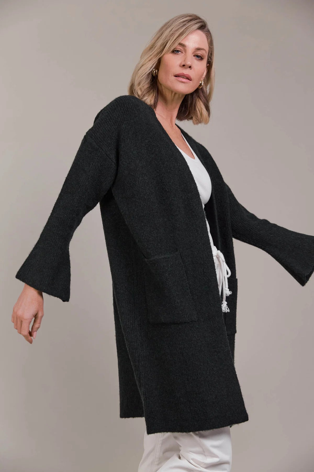 Merano Oversized Cardigan - Char