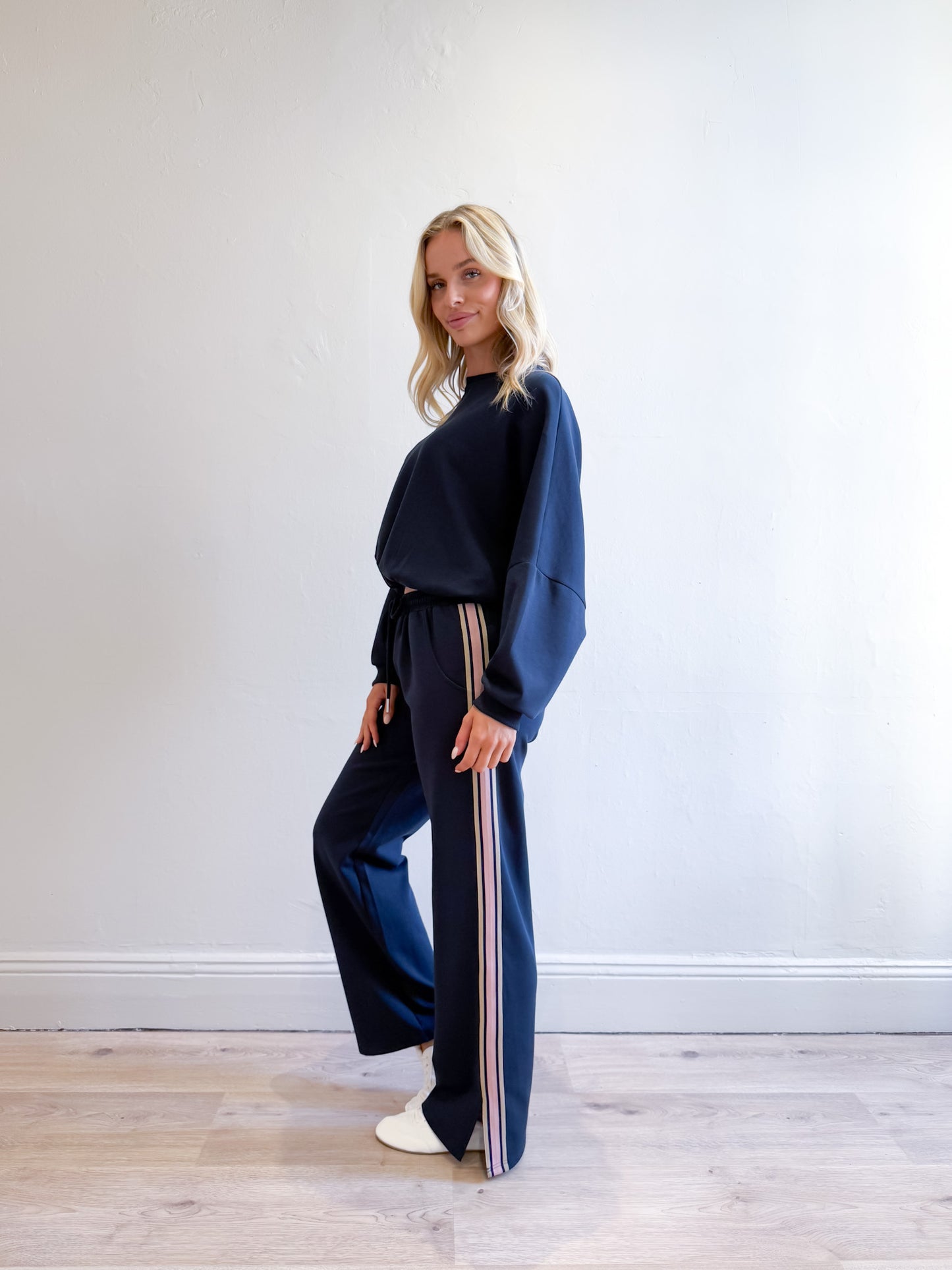 Niki Webbing Pant - Navy