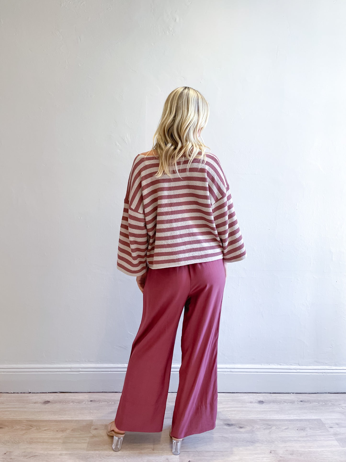 Brooklyn Stripe Top - Mulberry