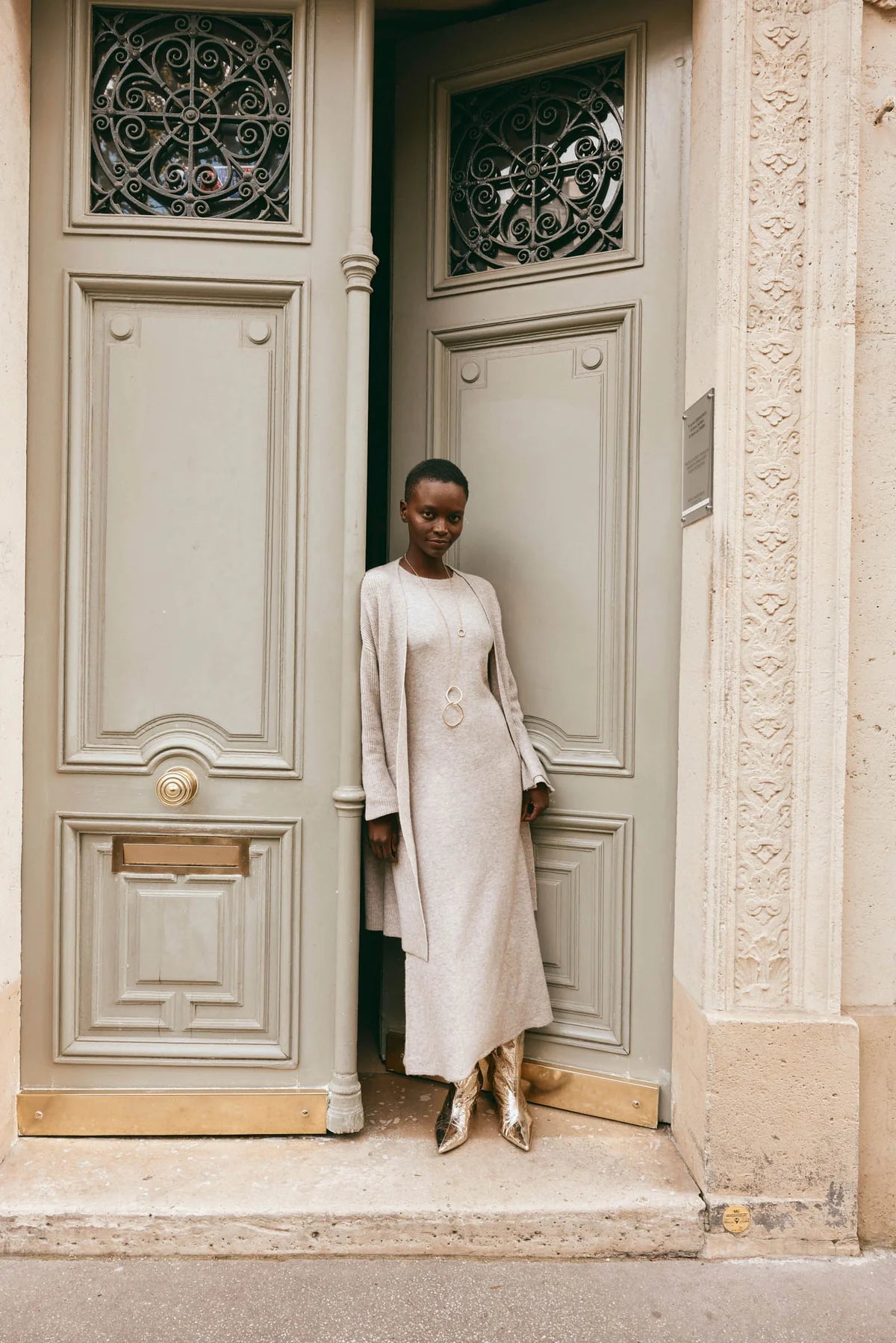 Merano Knit Dress - Flax