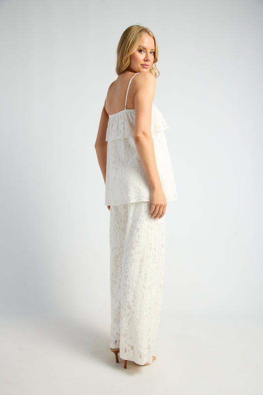 Lacy Pant - White