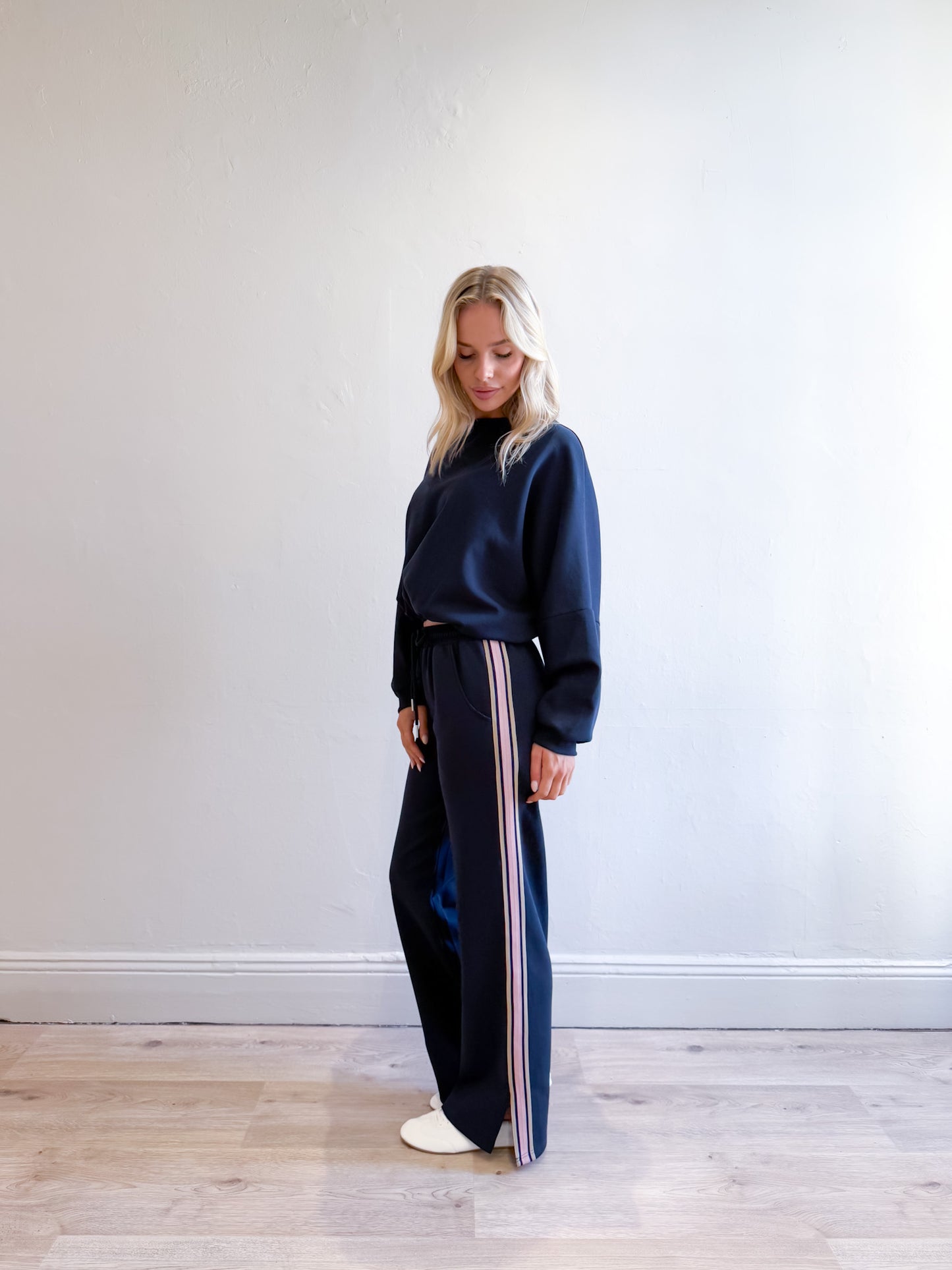 Niki Webbing Pant - Navy