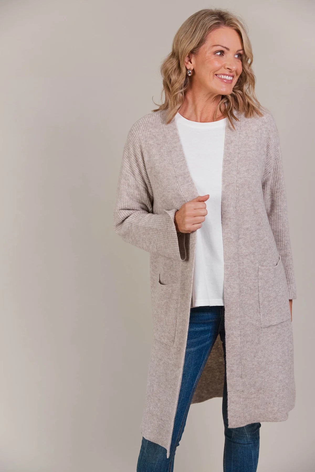 Merano Oversized Cardigan - Flax