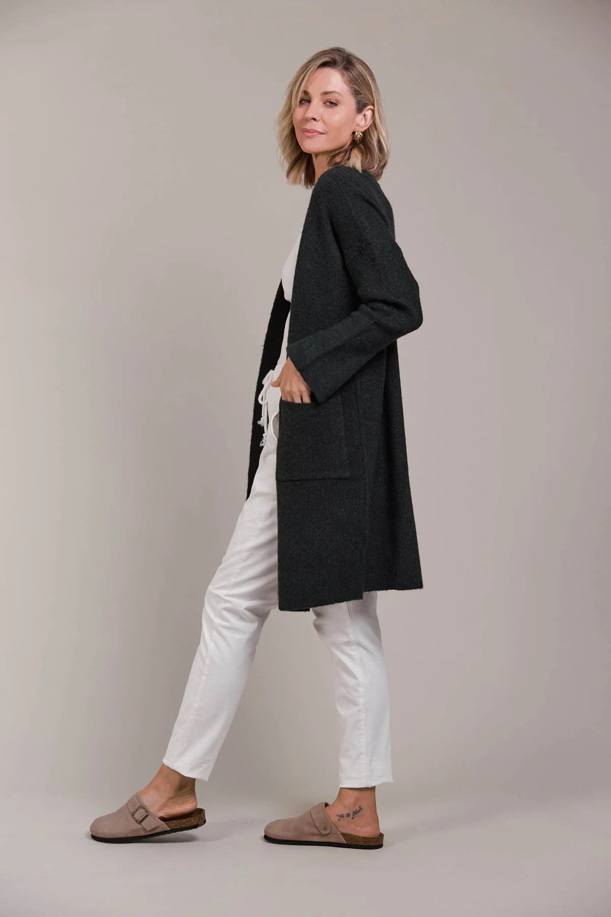 Merano Oversized Cardigan - Char