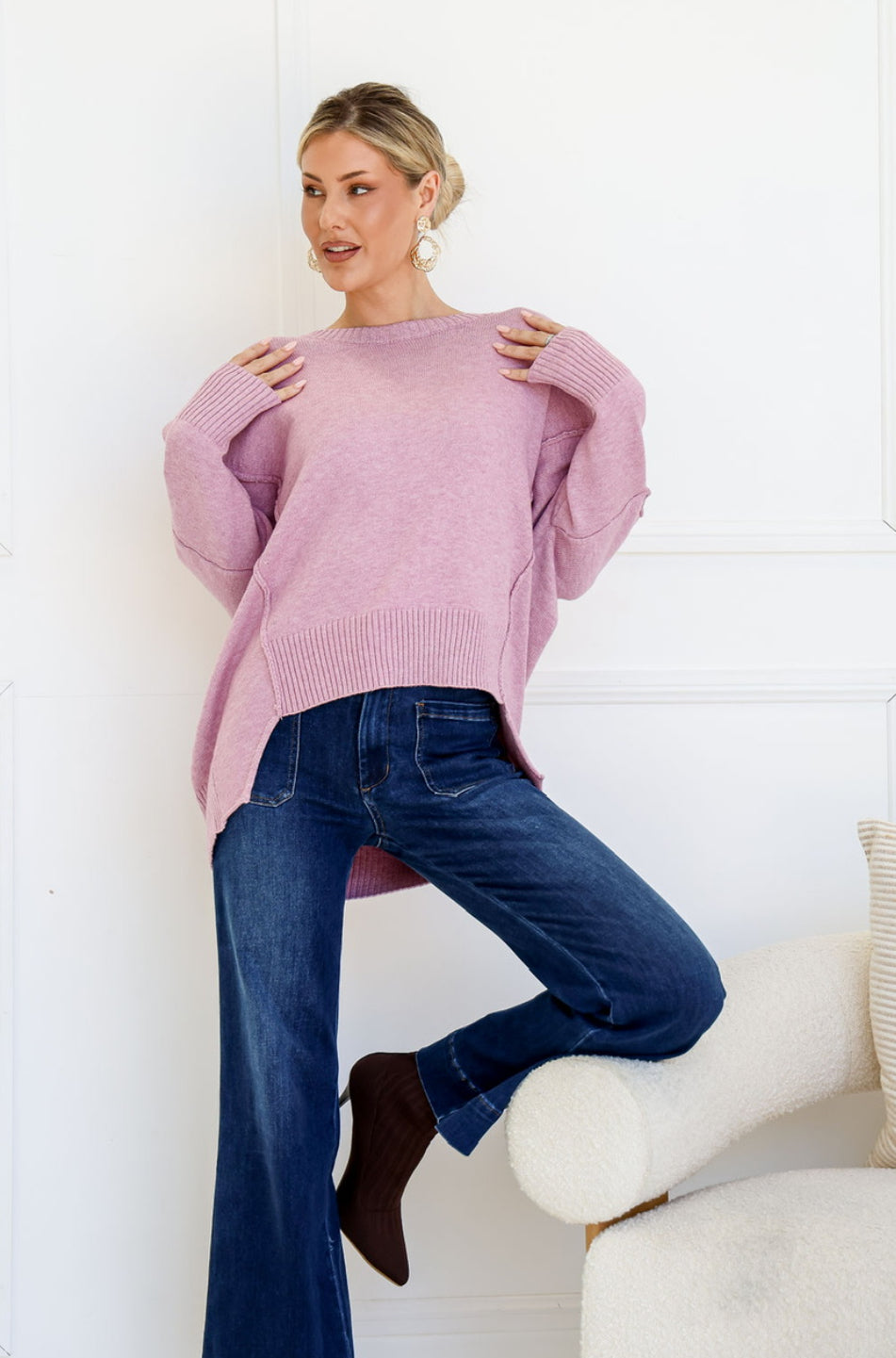 Bianca Hi-Lo Knit - Musk