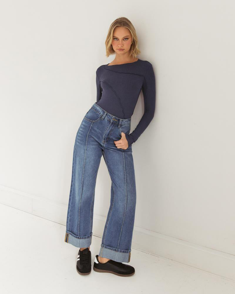 Sita Long Sleeve Tee - Blue