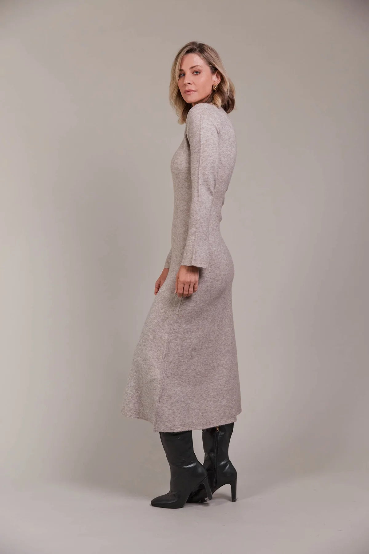Merano Knit Dress - Flax