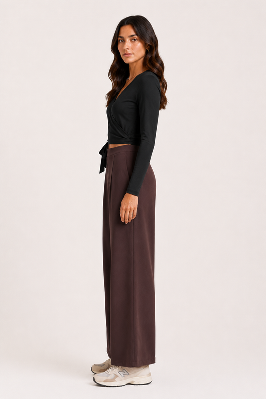 Asti Wrap Top - Black