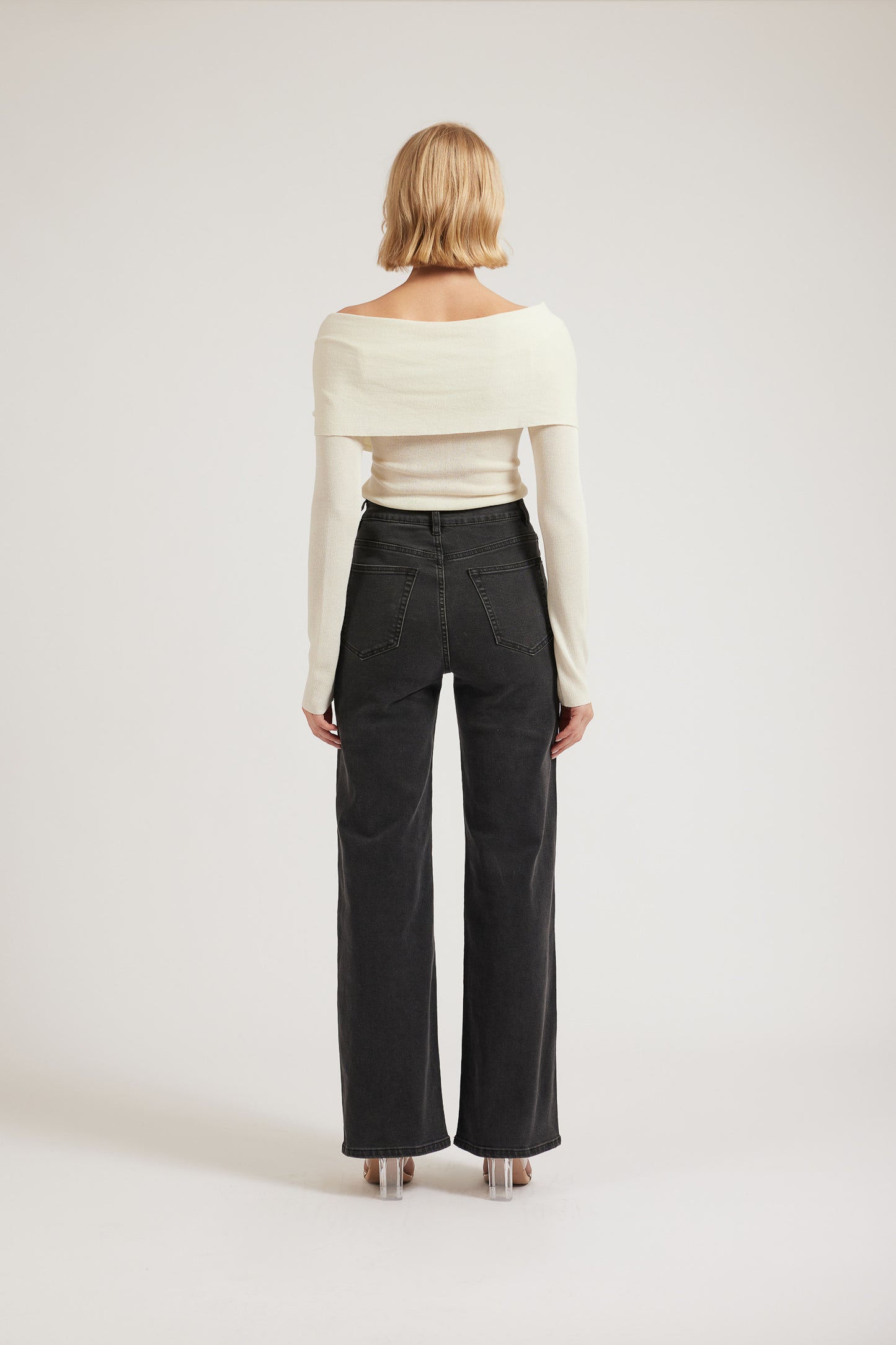 Kinslee Off Shoulder Long Sleeve Knit Top - Cream