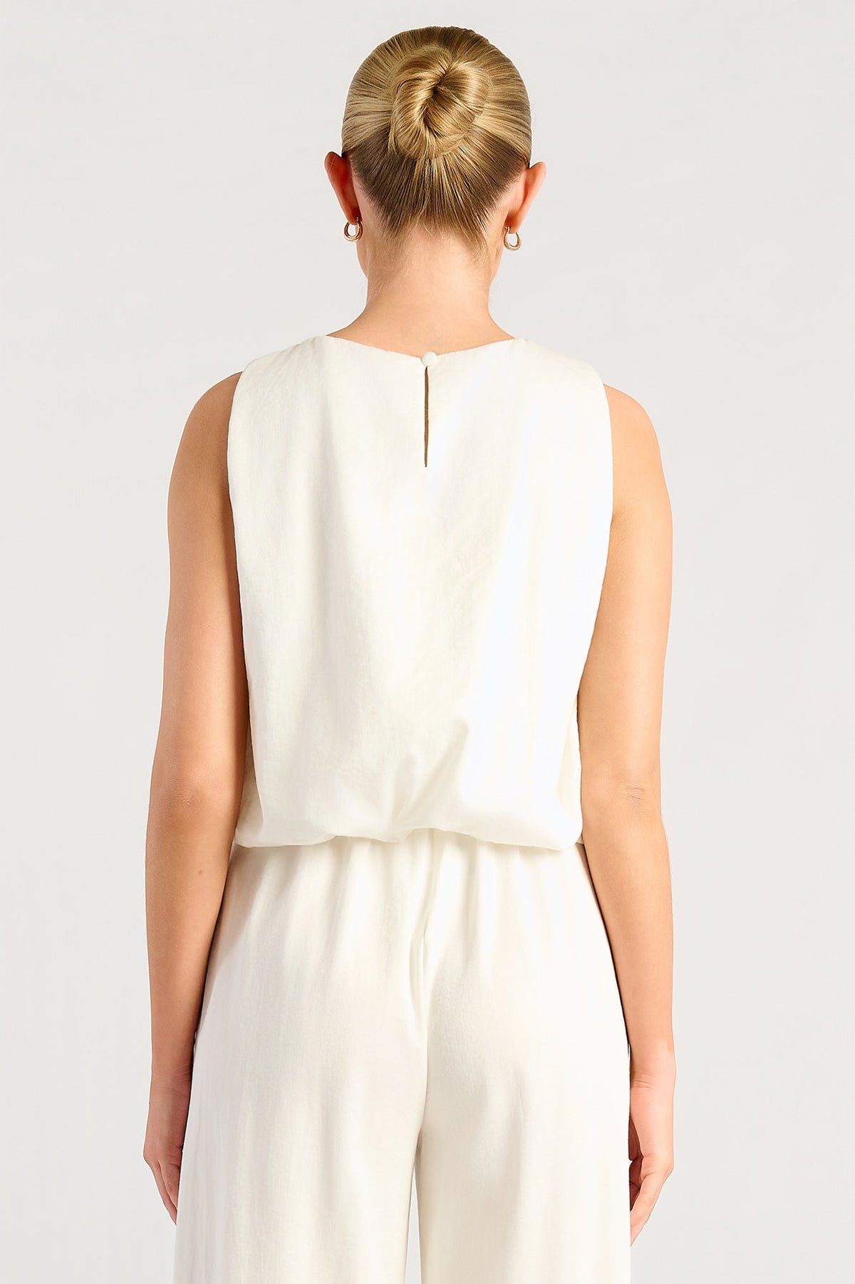 Artie Bubble Hem Top - White