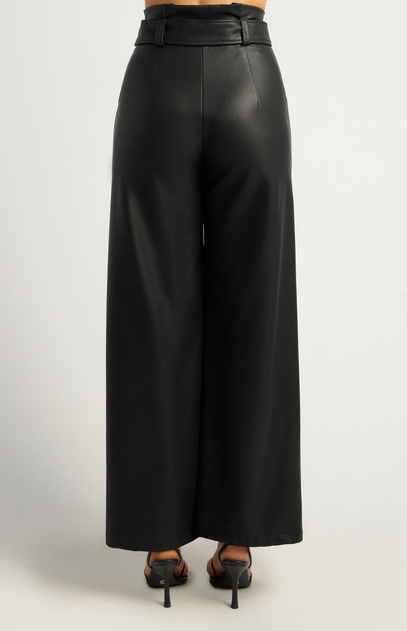 Victoria Pleather Paper Bag Pant - Pant
