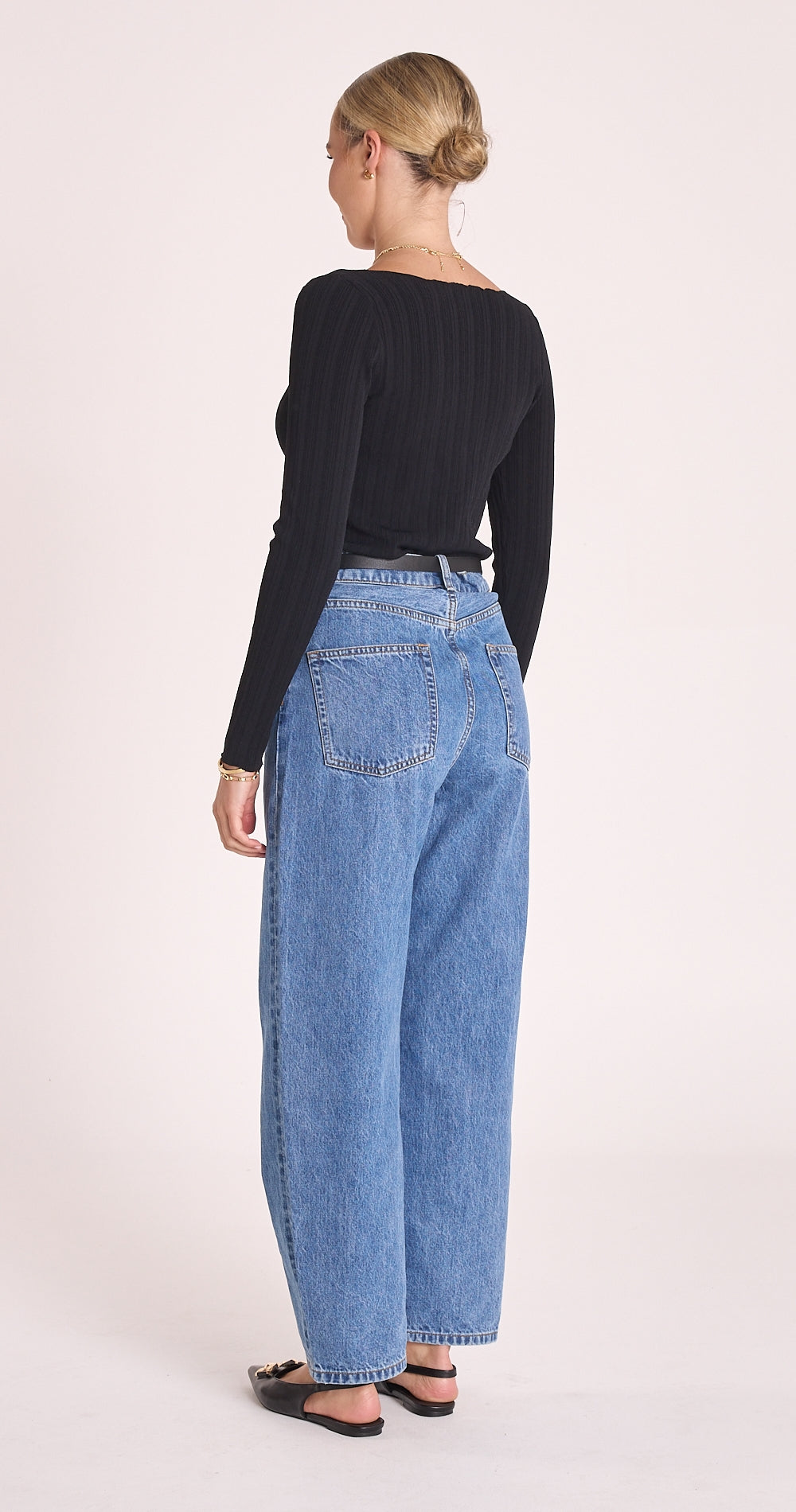 Lola Barrel Leg Jeans - Deep Blue