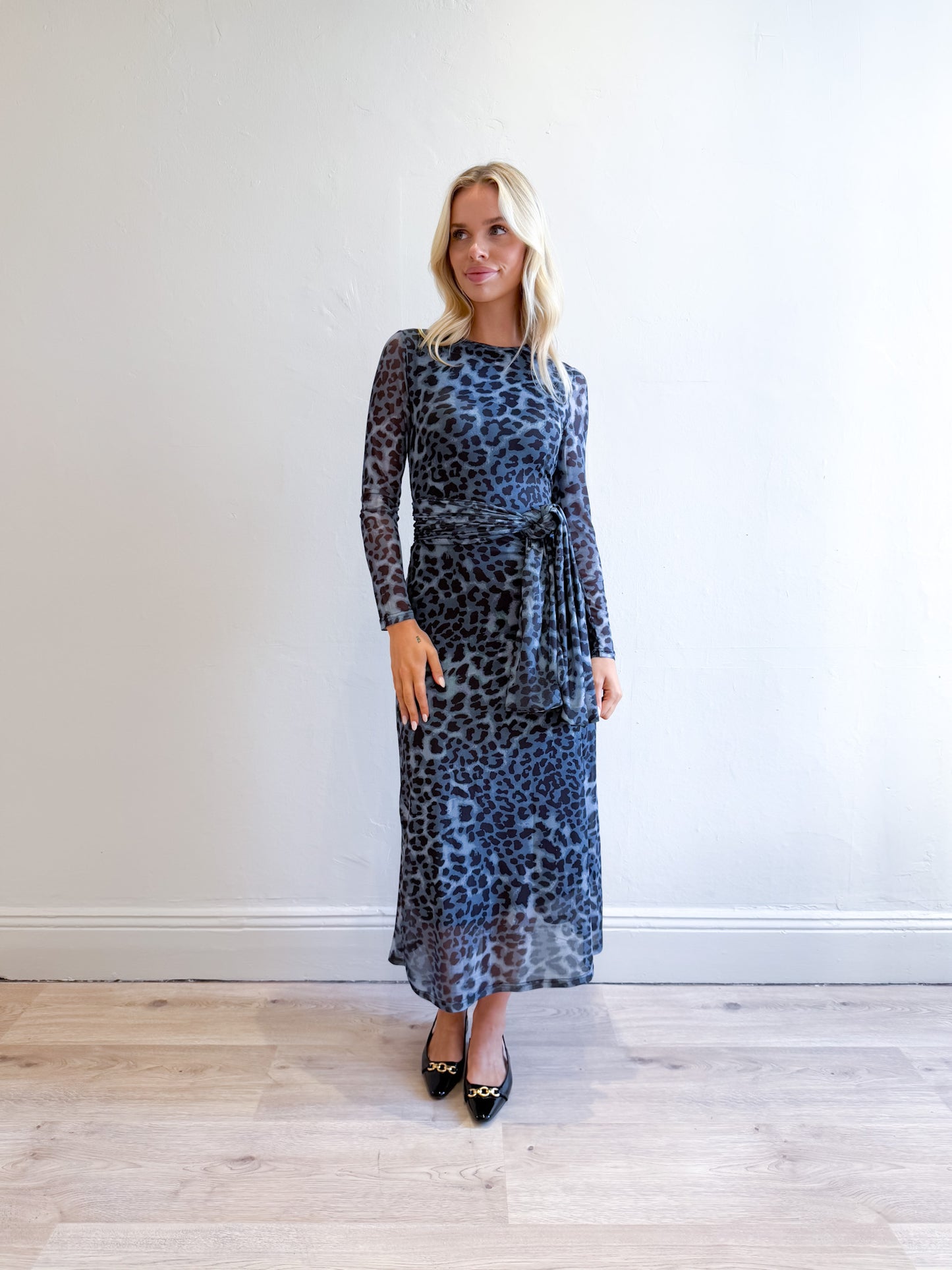 Cruz Leopard Dress - Blue