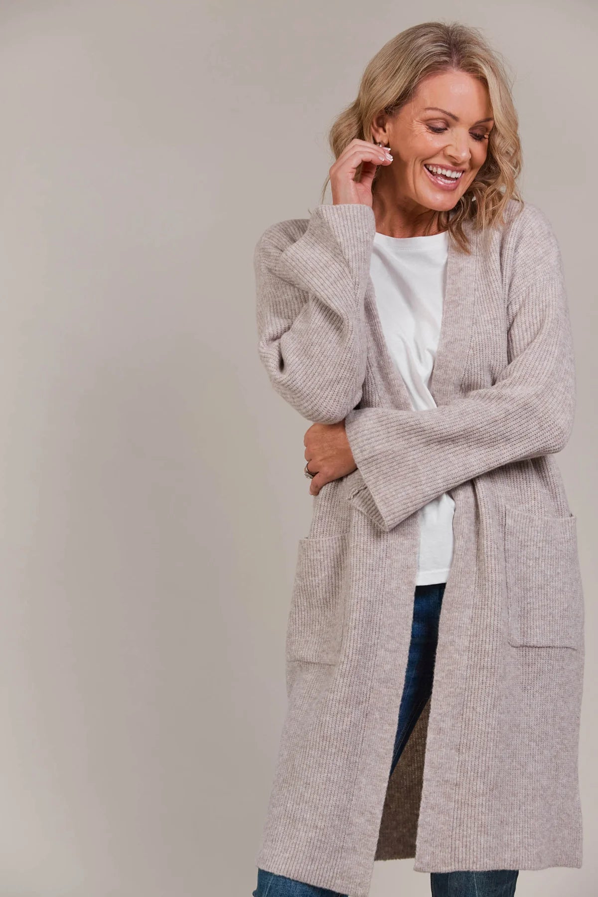 Merano Oversized Cardigan - Flax